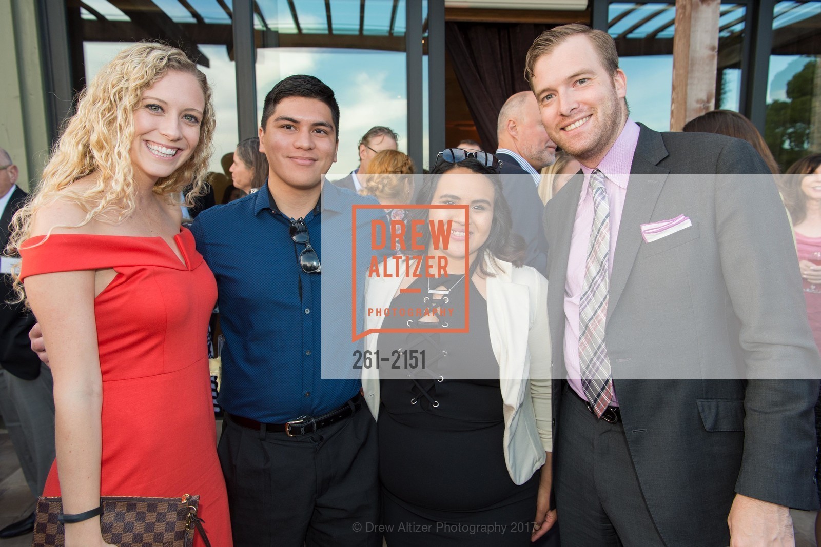 Carry Deichen, Gabriel Villegas, Yuliana Andrade, Troy Deichen, Summer Search North Bay Dinner, Peacock Gap, May 4th, 2017, Photo #261-2151 Carry Deichen, Gabriel Villegas, Yuliana Andrade, Troy Deichen, Photo #261-2151