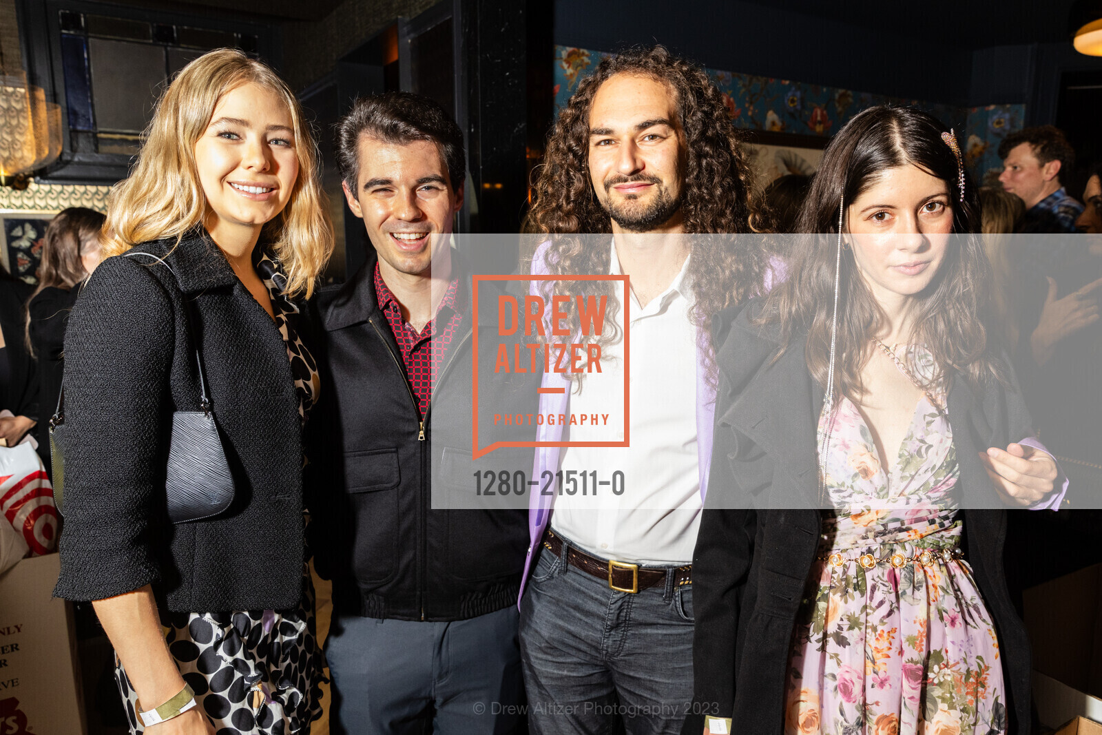 Harriet Ritchie, Jonathan Fudem, Adam Swig, Hanukkah in Paris Toys for Tots, Left Door. 1901 Union St, SF, CA 94123 US, December 2nd, 2023, Photo #1280-21511-0 Harriet Ritchie, Jonathan Fudem, Adam Swig, Photo #1280-21511-0