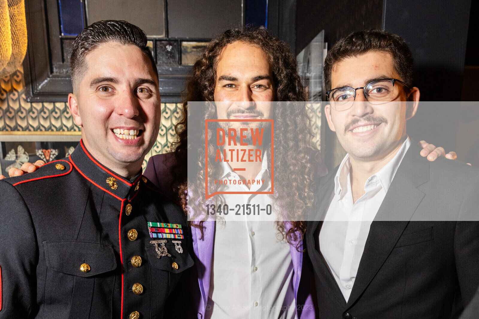 Adam Swig, Zach Majumdar, Hanukkah in Paris Toys for Tots, Left Door. 1901 Union St, SF, CA 94123 US, December 2nd, 2023, Photo #1340-21511-0 Adam Swig, Zach Majumdar, Photo #1340-21511-0