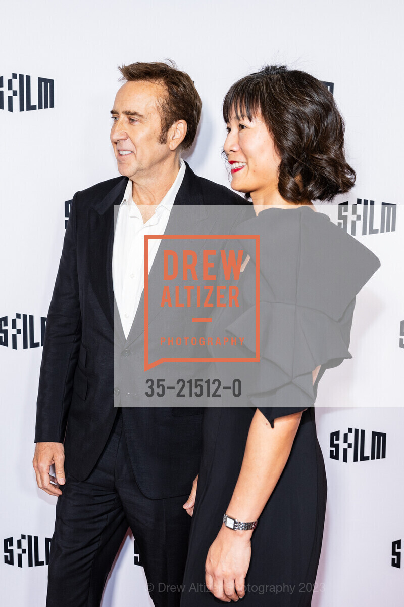 Nicolas Cage, Anne Lai, SFFILM Awards Night Honoring Greta Gerwig, Roger Ross Williams, Cord Jefferson, and Nicolas Cage, Yerba Buena Center for the Arts. 701 Mission St, San Francisco, CA 94103 US, December 4th, 2023, Photo #35-21512-0 Nicolas Cage, Anne Lai, Photo #35-21512-0