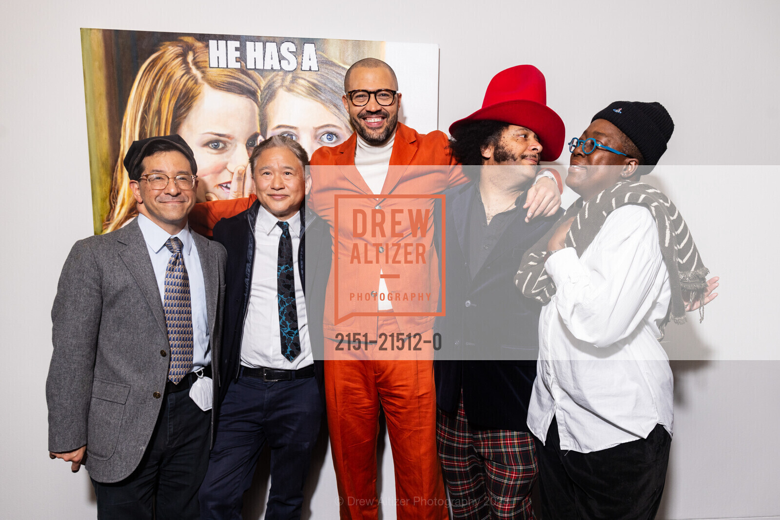 Ross Nakasone, Marcus Hu, Cord Jefferson, Boots Riley, Cheryl Dunye, SFFILM Awards Night Honoring Greta Gerwig, Roger Ross Williams, Cord Jefferson, and Nicolas Cage, Yerba Buena Center for the Arts. 701 Mission St, San Francisco, CA 94103 US, December 4th, 2023, Photo #2151-21512-0 Ross Nakasone, Marcus Hu, Cord Jefferson, Boots Riley, Cheryl Dunye, Photo #2151-21512-0