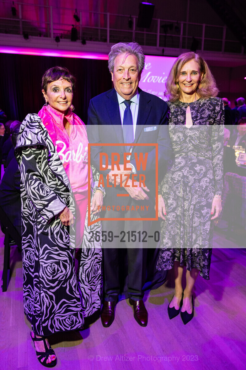Barbara Tomber, Doug Biederbeck, Jennifer Biederbeck, SFFILM Awards Night Honoring Greta Gerwig, Roger Ross Williams, Cord Jefferson, and Nicolas Cage, Yerba Buena Center for the Arts. 701 Mission St, San Francisco, CA 94103 US, December 4th, 2023, Photo #2659-21512-0 Barbara Tomber, Doug Biederbeck, Jennifer Biederbeck, Photo #2659-21512-0