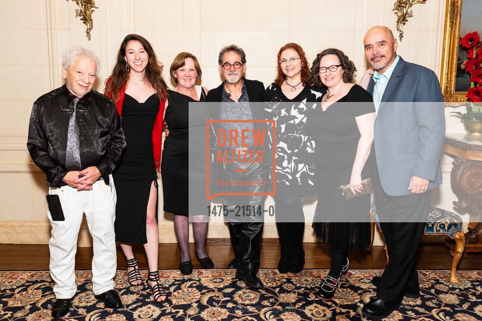 Jeff Kaliss, Natalie Kaliss, Louise Whitlock, David Barnett, Lisa Delan, Gordon Getty Music's Birthday Dinner, Private Residence, December 5th, 2023, Photo #1475-21514-0 Jeff Kaliss, Natalie Kaliss, Louise Whitlock, David Barnett, Lisa Delan, Photo #1475-21514-0