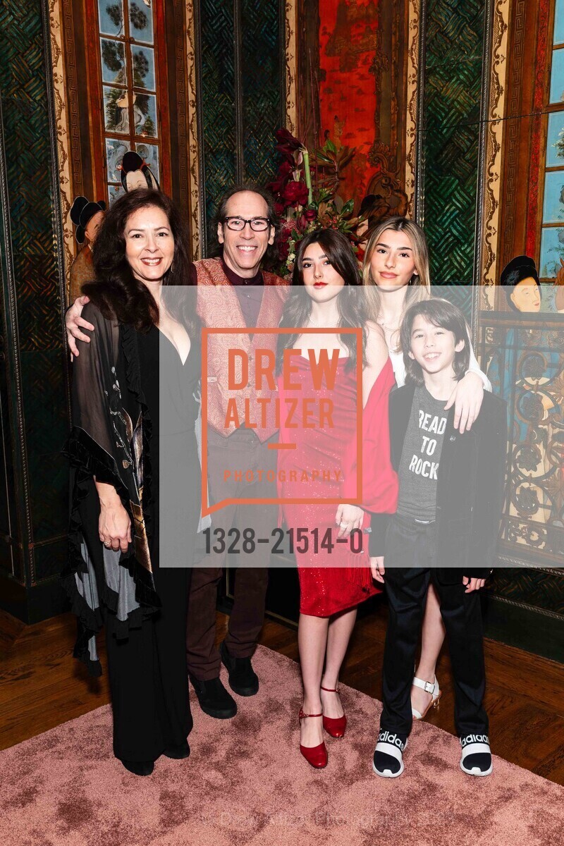 Dahlia Guigui, Martin Guigui, Esther Guigui, Rebecca Guigui, Noah Guigui, Gordon Getty Music's Birthday Dinner, Private Residence, December 5th, 2023, Photo #1328-21514-0 Dahlia Guigui, Martin Guigui, Esther Guigui, Rebecca Guigui, Noah Guigui, Photo #1328-21514-0