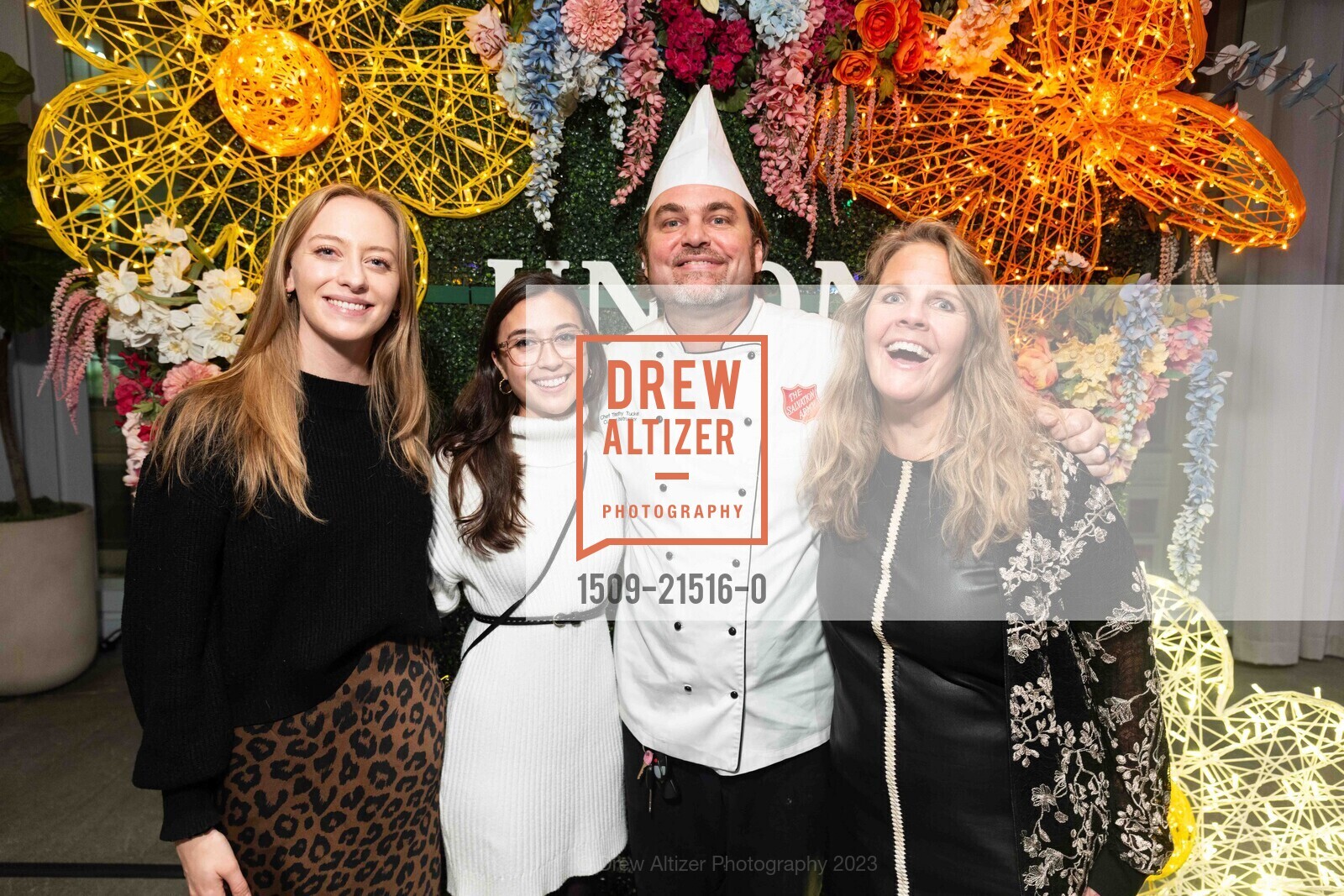 Emma Ladine, Dana Jauco, Timothy Tucker, Jennifer Byrd, Union Square Foundation Holiday Fundraiser Spectacular, Convene. 100 Stockton St, SF, CA 94108 US, December 6th, 2023, Photo #1509-21516-0 Emma Ladine, Dana Jauco, Timothy Tucker, Jennifer Byrd, Photo #1509-21516-0