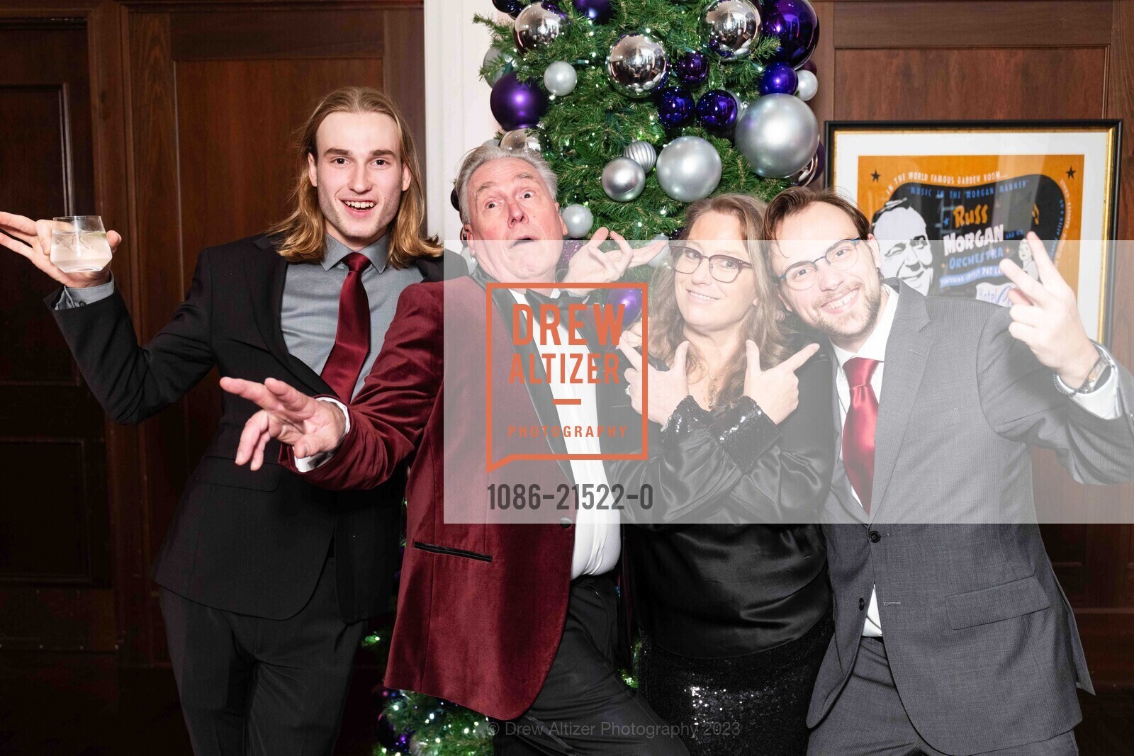 Blake Spanner, Garry Spanner, Teri Spanner, Evan Spanner, TDA Annual Holiday Party, Claremont Club & Spa - A Fairmont Hotel @. 41 Tunnel Rd, Berkeley, CA 94705 US, December 9th, 2023, Photo #1086-21522-0 Blake Spanner, Garry Spanner, Teri Spanner, Evan Spanner, Photo #1086-21522-0