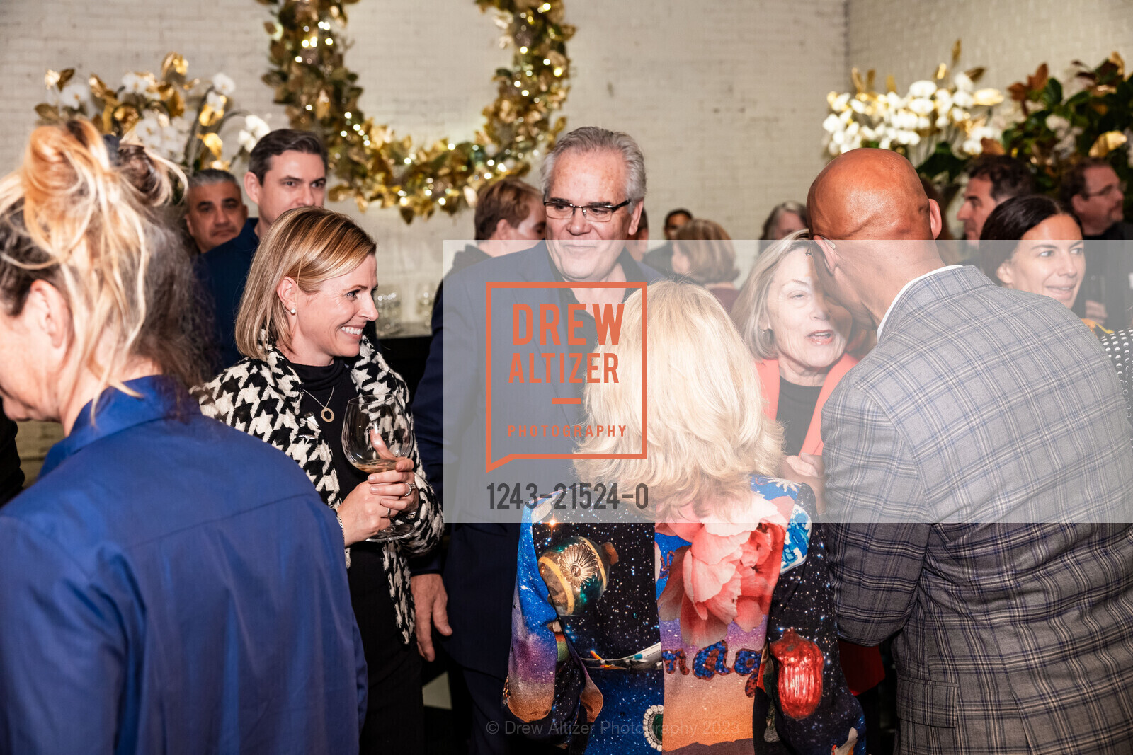 Carolyn Salcido, Michael Muscardini, CCA Celebrates New President, Villa Taverna. 27 Hotaling Pl, SF, CA 94111 US, December 11th, 2023, Photo #1243-21524-0 Carolyn Salcido, Michael Muscardini, Photo #1243-21524-0