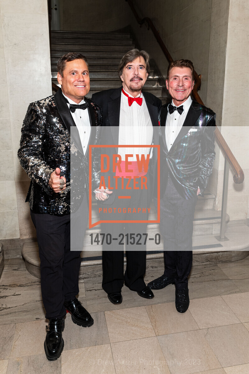 Mark Calvano, John Rosin, Robert Beadle, An Elegant Evening in The Court of Honor 2023, Legion of Honor. 100 34th Ave, SF, CA 94121 US, December 12th, 2023, Photo #1470-21527-0 Mark Calvano, John Rosin, Robert Beadle, Photo #1470-21527-0