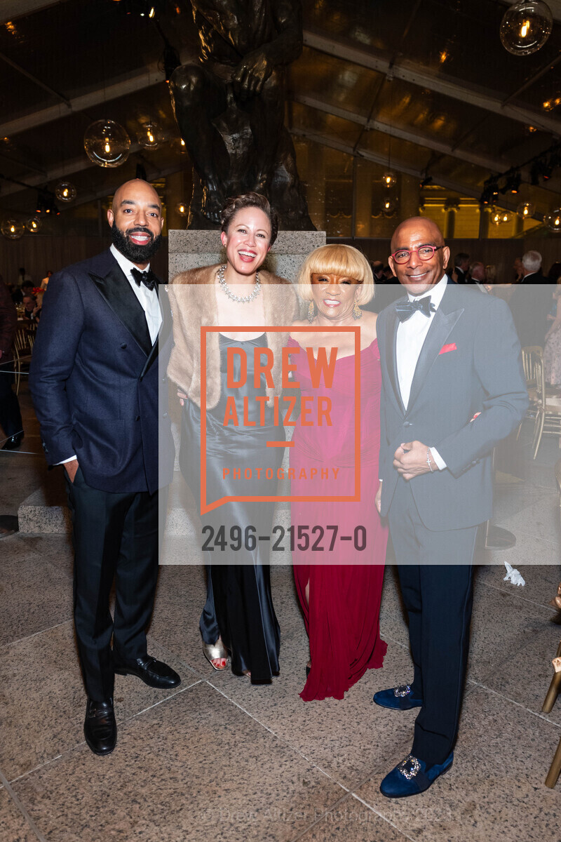 Bakari Adams, Karesha McGee, Brenda Wright, Steve Bowdry, An Elegant Evening in The Court of Honor 2023, Legion of Honor. 100 34th Ave, SF, CA 94121 US, December 12th, 2023, Photo #2496-21527-0 Bakari Adams, Karesha McGee, Brenda Wright, Steve Bowdry, Photo #2496-21527-0