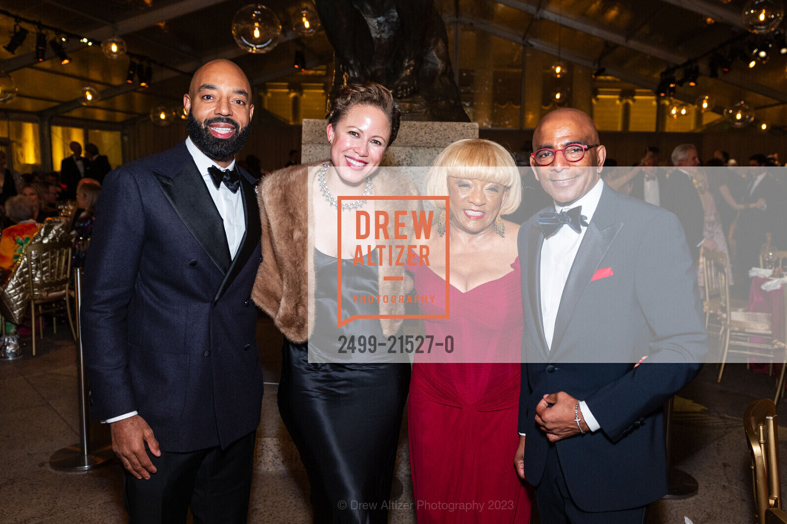 Bakari Adams, Karesha McGee, Brenda Wright, Steve Bowdry, An Elegant Evening in The Court of Honor 2023, Legion of Honor. 100 34th Ave, SF, CA 94121 US, December 12th, 2023, Photo #2499-21527-0 Bakari Adams, Karesha McGee, Brenda Wright, Steve Bowdry, Photo #2499-21527-0