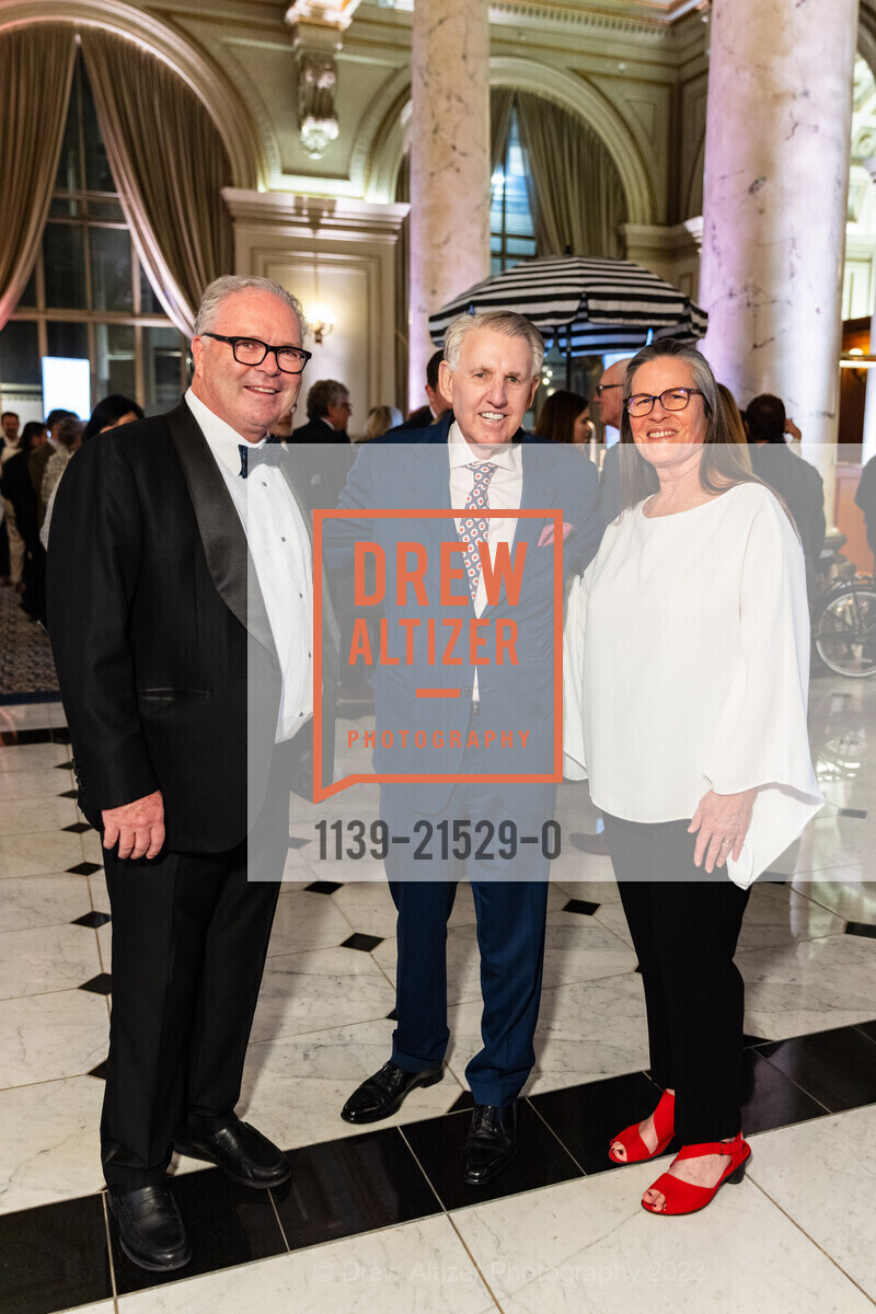 Andrew Clark, Clint Reilly, Carol Clark, NHG 45th Anniversary Party 2023, The Banking Hall. 465 California St, SF, CA 94104 US, December 14th, 2023, Photo #1139-21529-0 Andrew Clark, Clint Reilly, Carol Clark, Photo #1139-21529-0