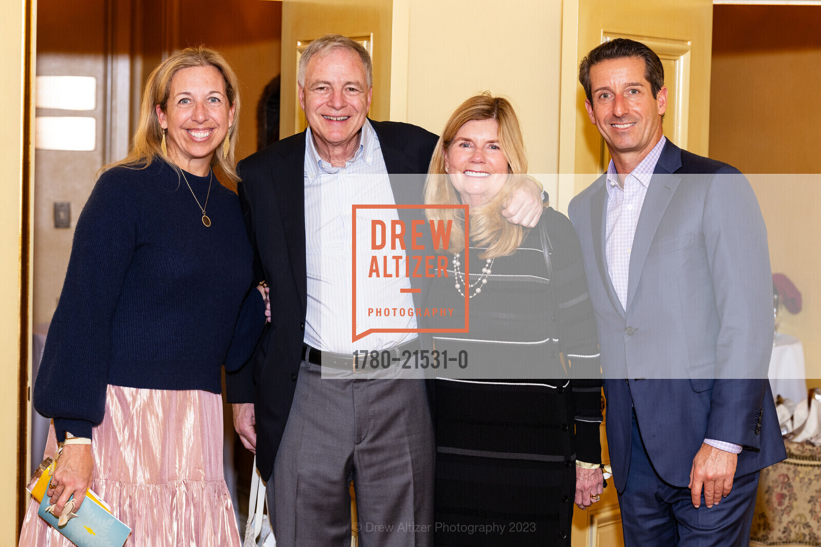 Casey Forbes, David Viniar, Sue Viniar, David Lamond, San Francisco Ballet's Nutcracker Luncheon, Zellerbach Rehearsal Hall. 300 Franklin St, SF, CA 94102 US, December 16th, 2023, Photo #1780-21531-0 Casey Forbes, David Viniar, Sue Viniar, David Lamond, Photo #1780-21531-0