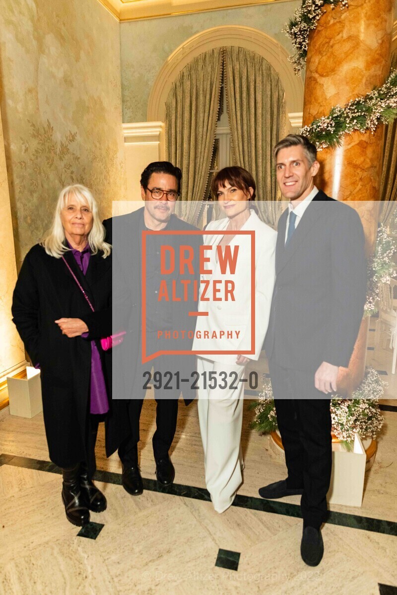 Gisela Getty, Scott Oster, Rosetta Getty, Alexander Getty, Gordon Getty's 90th Birthday Party, Private Residence, December 16th, 2023, Photo #2921-21532-0 Gisela Getty, Scott Oster, Rosetta Getty, Alexander Getty, Photo #2921-21532-0
