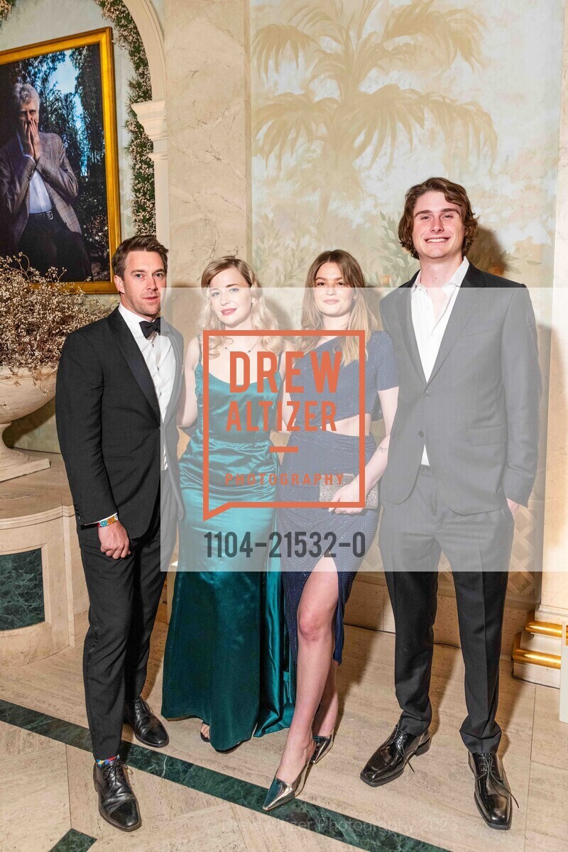 Trevor Haigh, Vanessa Waibel, Hannah Schrank, Nicholas Getty, Gordon Getty's 90th Birthday Party, Private Residence, December 16th, 2023, Photo #1104-21532-0 Trevor Haigh, Vanessa Waibel, Hannah Schrank, Nicholas Getty, Photo #1104-21532-0