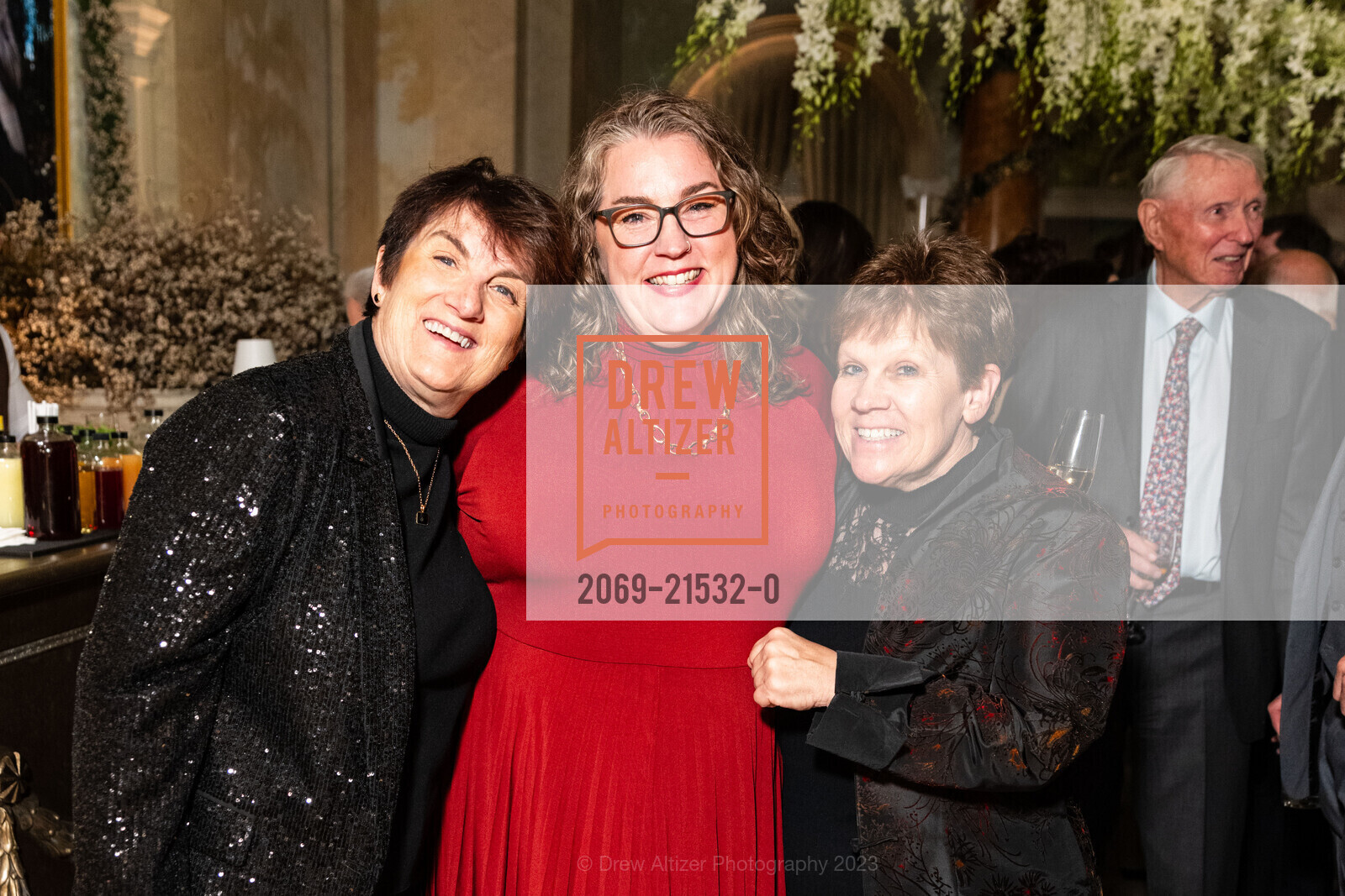 Amy Duxberry, Melody Moore, Dawn Harms, Gordon Getty's 90th Birthday Party, Private Residence, December 16th, 2023, Photo #2069-21532-0 Amy Duxberry, Melody Moore, Dawn Harms, Photo #2069-21532-0