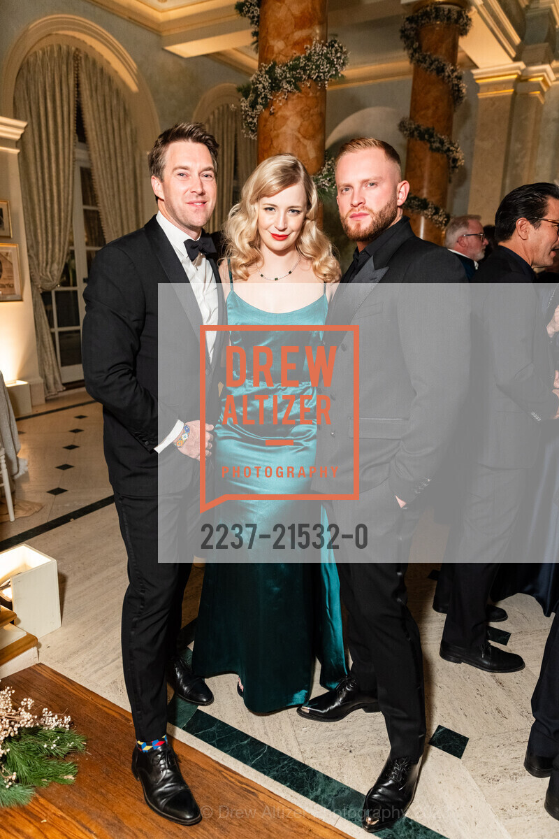 Trevor Haigh, Vanessa Waibel, August Getty, Gordon Getty's 90th Birthday Party, Private Residence, December 16th, 2023, Photo #2237-21532-0 Trevor Haigh, Vanessa Waibel, August Getty, Photo #2237-21532-0