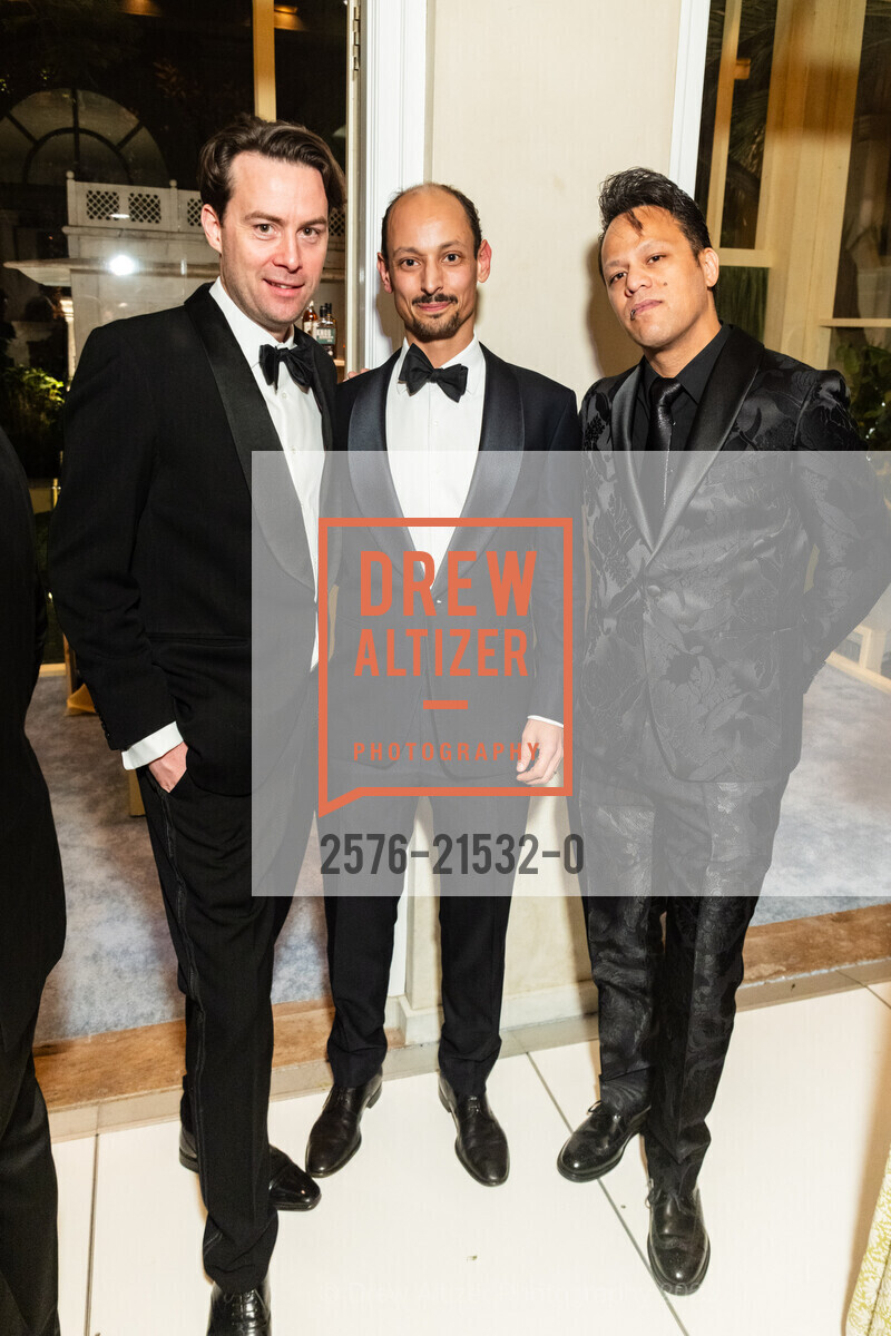 Christopher Goulder, Zain Alatas, Johnny Latu, Gordon Getty's 90th Birthday Party, Private Residence, December 16th, 2023, Photo #2576-21532-0 Christopher Goulder, Zain Alatas, Johnny Latu, Photo #2576-21532-0