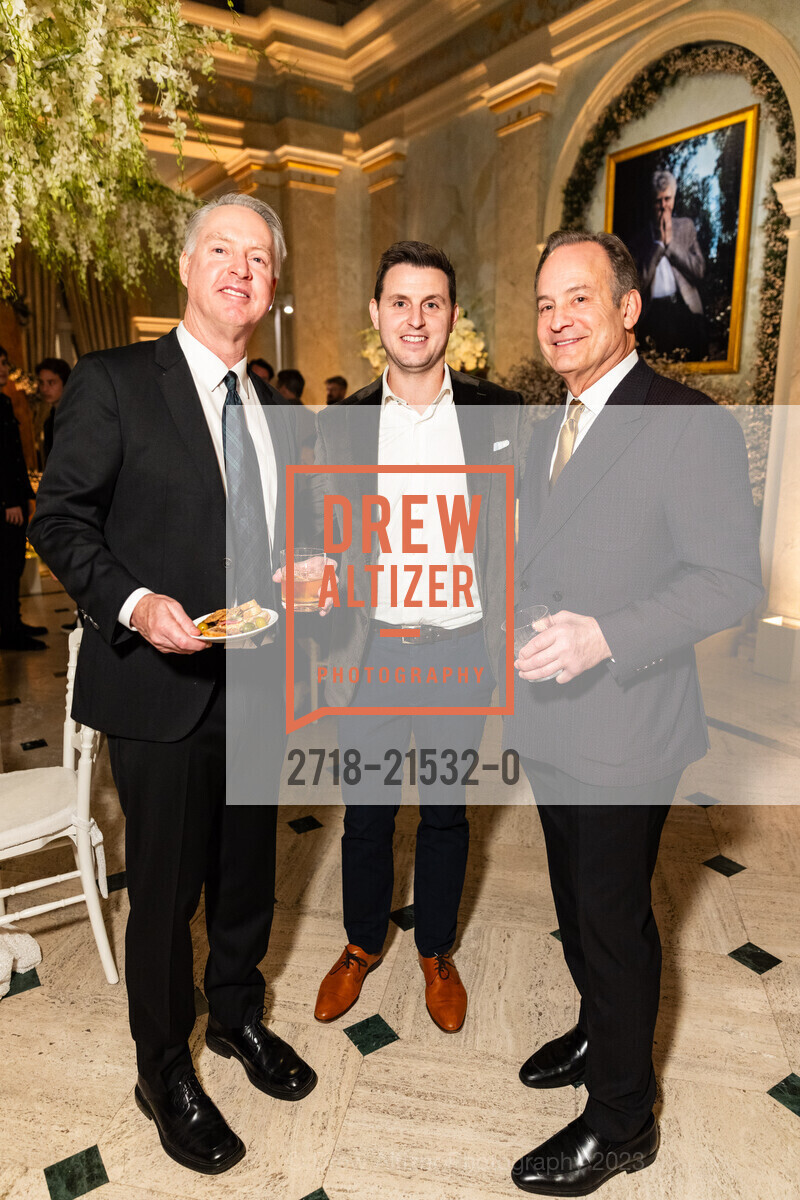 John Mallen, Jr., Mike Hewitt, JL Casabonne, Gordon Getty's 90th Birthday Party, Private Residence, December 16th, 2023, Photo #2718-21532-0 John Mallen, Jr., Mike Hewitt, JL Casabonne, Photo #2718-21532-0