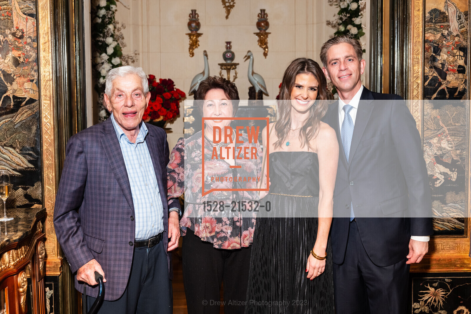 Elias Hanif, Hilda Devai, Michelle Hanna, Michael Hanna, Gordon Getty's 90th Birthday Party, Private Residence, December 16th, 2023, Photo #1528-21532-0 Elias Hanif, Hilda Devai, Michelle Hanna, Michael Hanna, Photo #1528-21532-0