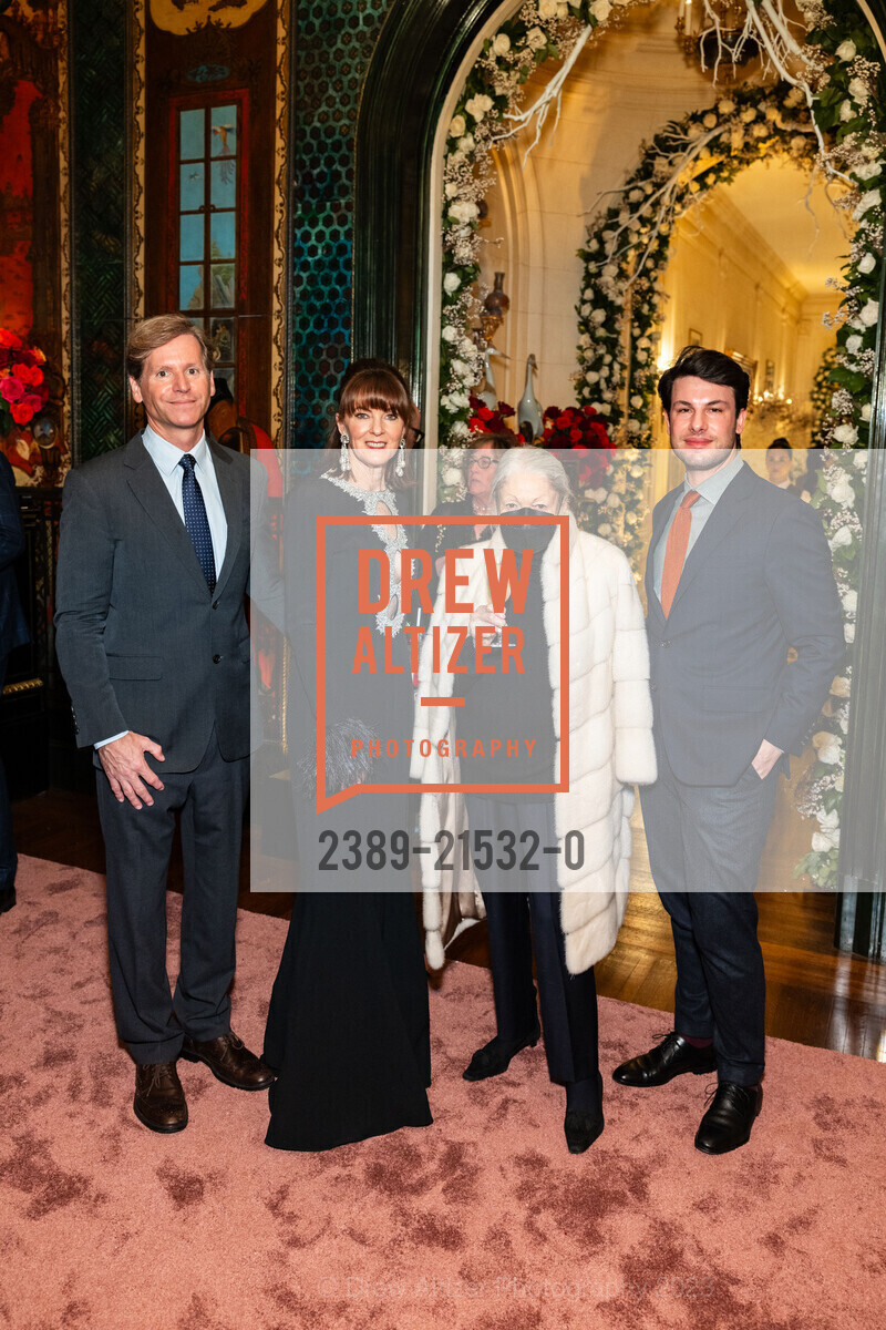 Trevor Traina, Allison Speer, Denise Hale, Furio Rinaldi, Gordon Getty's 90th Birthday Party, Private Residence, December 16th, 2023, Photo #2389-21532-0 Trevor Traina, Allison Speer, Denise Hale, Furio Rinaldi, Photo #2389-21532-0