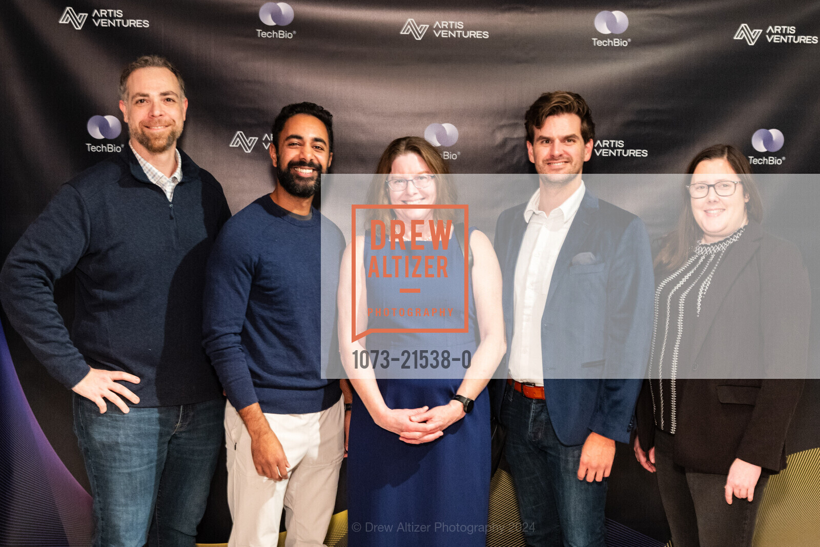Anders Hennessy, Shashi, Sarah Holland, Ben Kromnick, Lindsie Goss, ARTIS Ventures TechBio Cocktail Hour 2024, ARTIS Ventures. 499 Jackson St, SF, CA 94111 US, January 7th, 2024, Photo #1073-21538-0 Anders Hennessy, Shashi, Sarah Holland, Ben Kromnick, Lindsie Goss, Photo #1073-21538-0