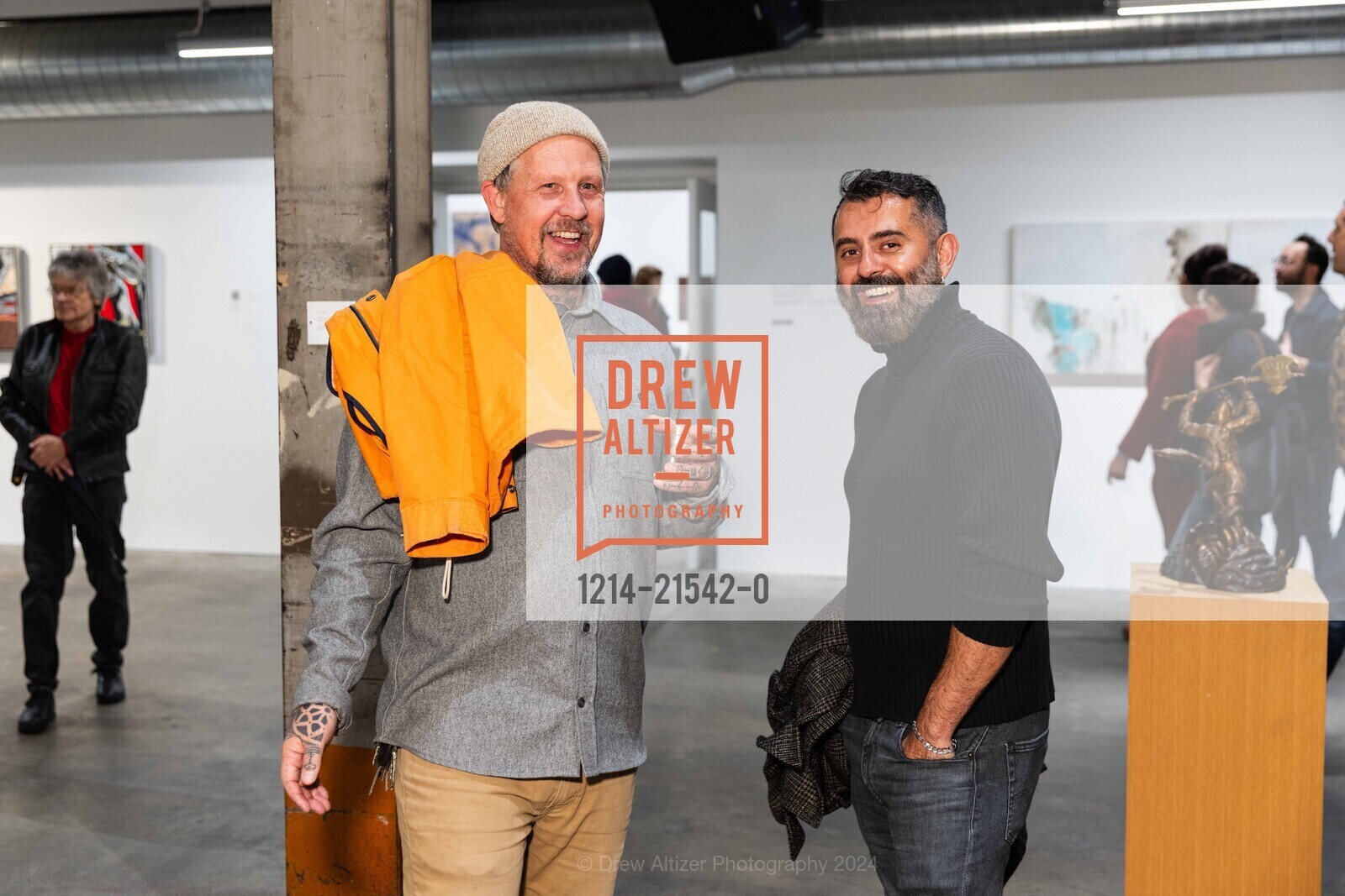 Chris Duncan, Jamil Hellu, San Francisco Art Week's 2024 Kickoff Party, Minnesota Street Project. 1275 Minnesota St, SF, CA 94107 US, January 13th, 2024, Photo #1214-21542-0 Chris Duncan, Jamil Hellu, Photo #1214-21542-0