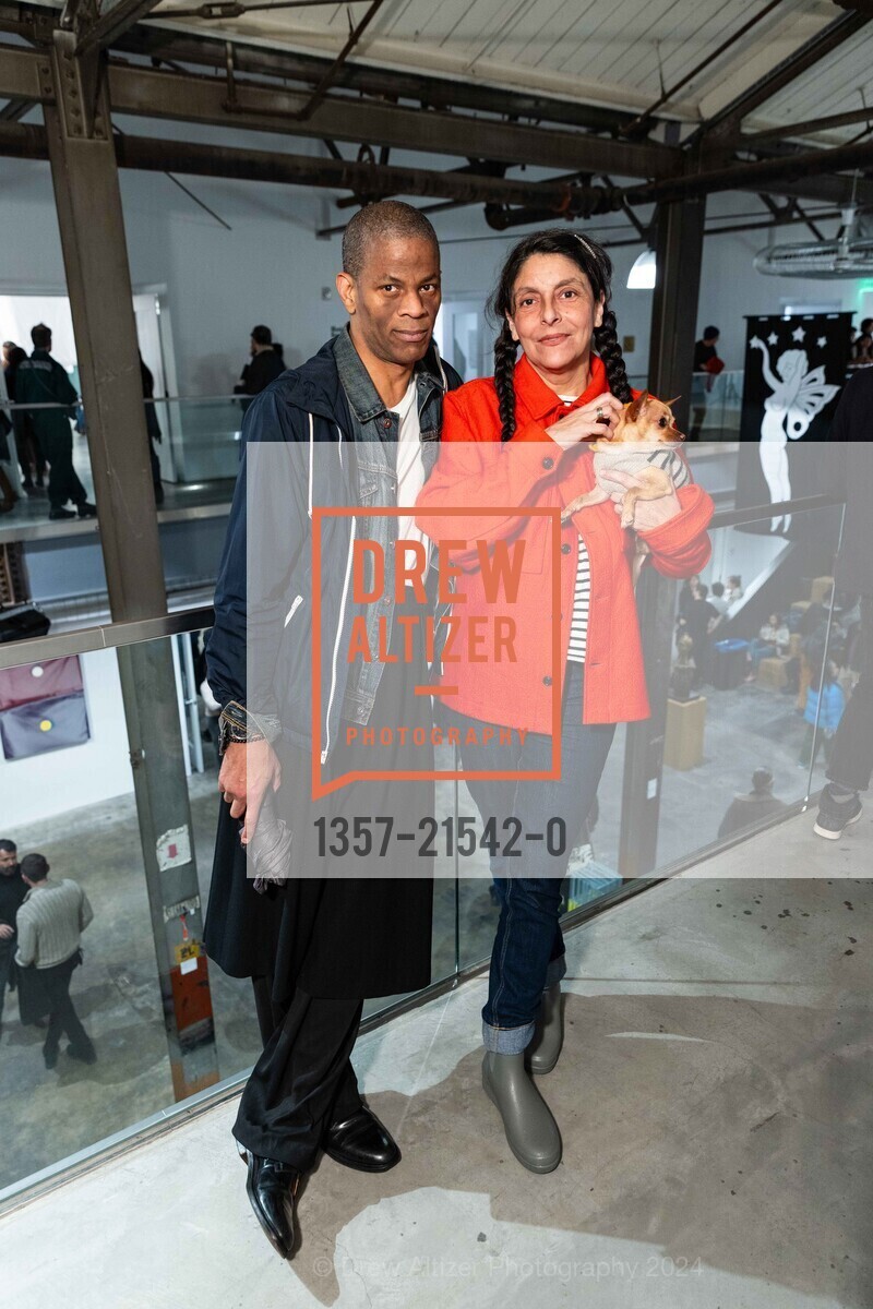Jason Jones, Monique Ramos, San Francisco Art Week's 2024 Kickoff Party, Minnesota Street Project. 1275 Minnesota St, SF, CA 94107 US, January 13th, 2024, Photo #1357-21542-0 Jason Jones, Monique Ramos, Photo #1357-21542-0