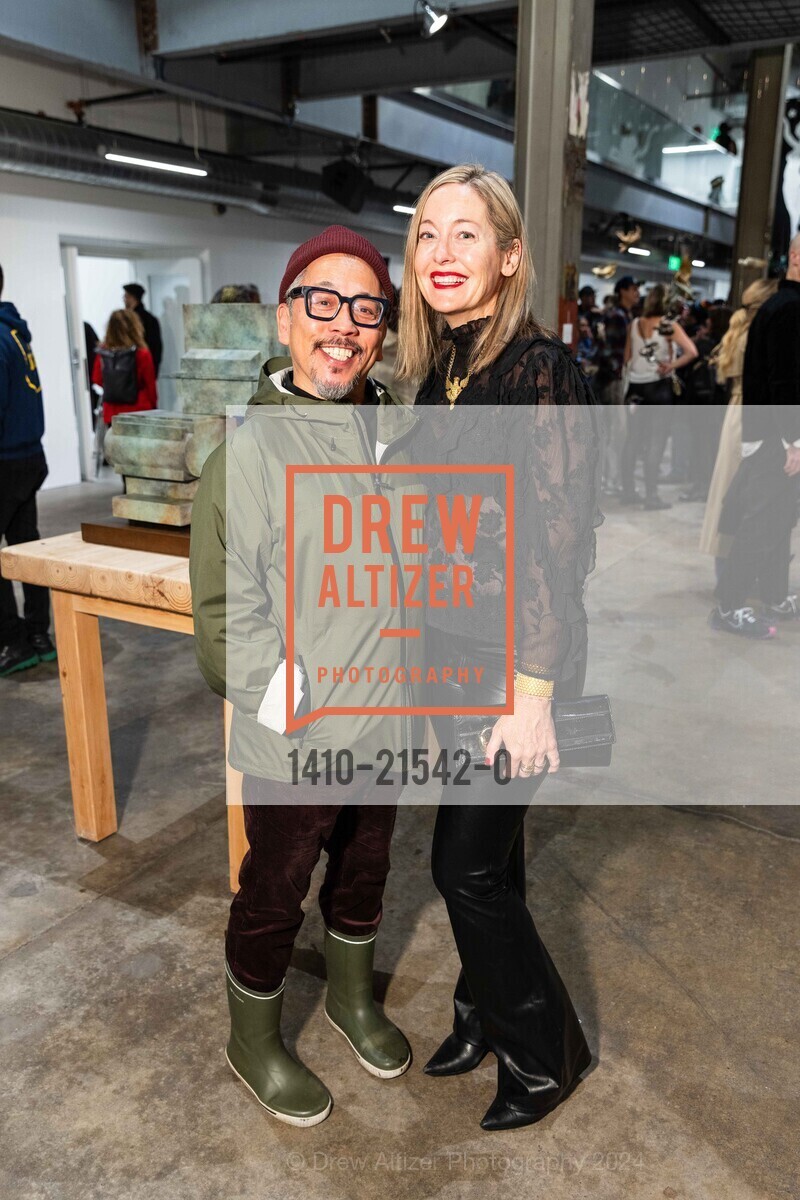 Michael Paulos, Samantha Bergeron, San Francisco Art Week's 2024 Kickoff Party, Minnesota Street Project. 1275 Minnesota St, SF, CA 94107 US, January 13th, 2024, Photo #1410-21542-0 Michael Paulos, Samantha Bergeron, Photo #1410-21542-0
