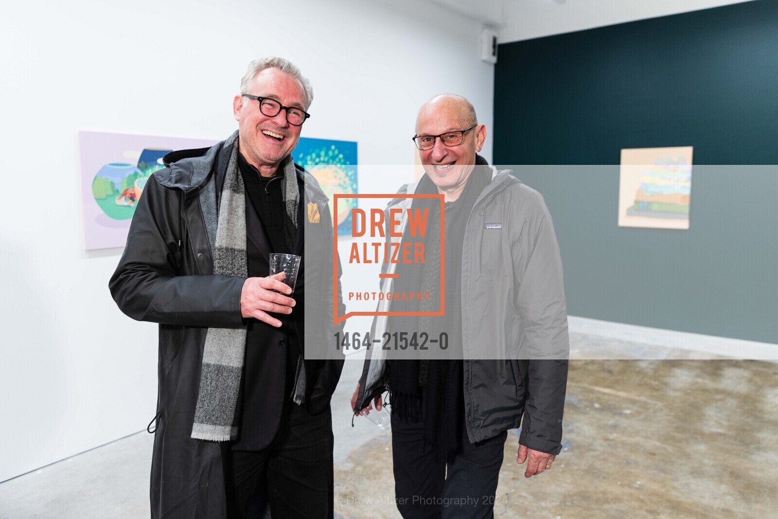 Tony Wessling, Jack Ostrofsky, San Francisco Art Week's 2024 Kickoff Party, Minnesota Street Project. 1275 Minnesota St, SF, CA 94107 US, January 13th, 2024, Photo #1464-21542-0 Tony Wessling, Jack Ostrofsky, Photo #1464-21542-0
