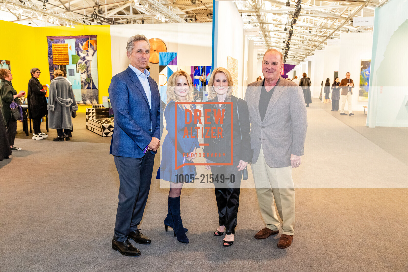 Mark Arrabit, Robin Laub, Lorna Meyer Calas, Dennis Calas, FOG Design + Art Preview Gala, Fort Mason Center Festival Pavilion. SF, CA 94123 US, January 17th, 2024, Photo #1005-21549-0 Mark Arrabit, Robin Laub, Lorna Meyer Calas, Dennis Calas, Photo #1005-21549-0