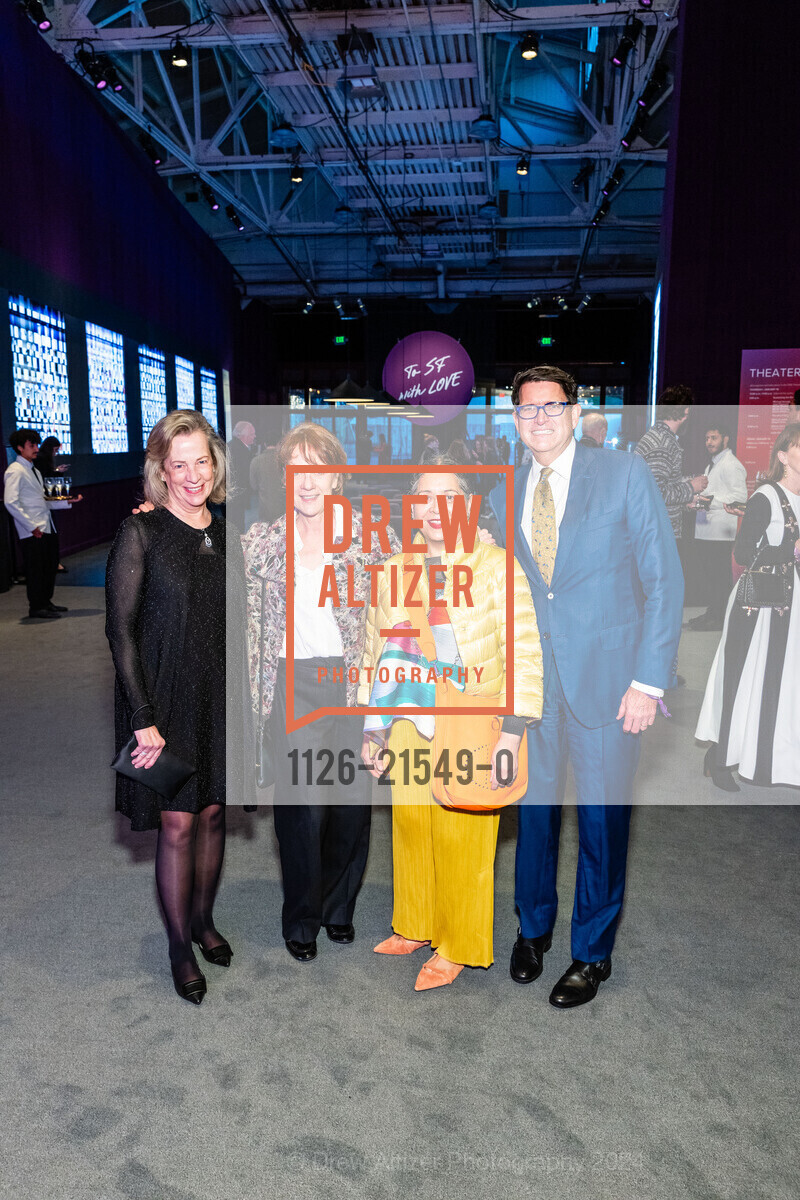 Lynn Poole, Lee Gregory, Rosalia Shoemaker, Edward Poole, FOG Design + Art Preview Gala, Fort Mason Center Festival Pavilion. SF, CA 94123 US, January 17th, 2024, Photo #1126-21549-0 Lynn Poole, Lee Gregory, Rosalia Shoemaker, Edward Poole, Photo #1126-21549-0