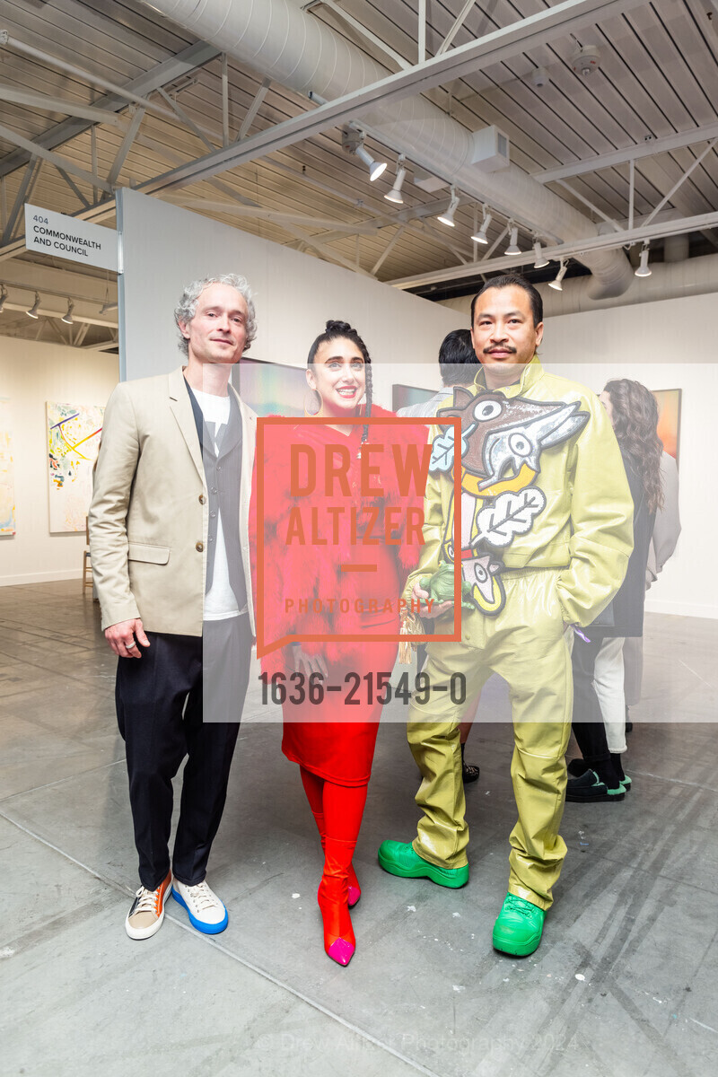 Jesse Schlesinger, Cimi Ahluwalia, Tyson Lee, FOG Design + Art Preview Gala, Fort Mason Center Festival Pavilion. SF, CA 94123 US, January 17th, 2024, Photo #1636-21549-0 Jesse Schlesinger, Cimi Ahluwalia, Tyson Lee, Photo #1636-21549-0