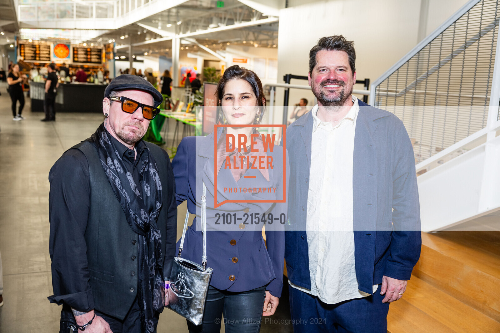 Colt Conn, Chloe Sherman, Steffan Schlarb, FOG Design + Art Preview Gala, Fort Mason Center Festival Pavilion. SF, CA 94123 US, January 17th, 2024, Photo #2101-21549-0 Colt Conn, Chloe Sherman, Steffan Schlarb, Photo #2101-21549-0