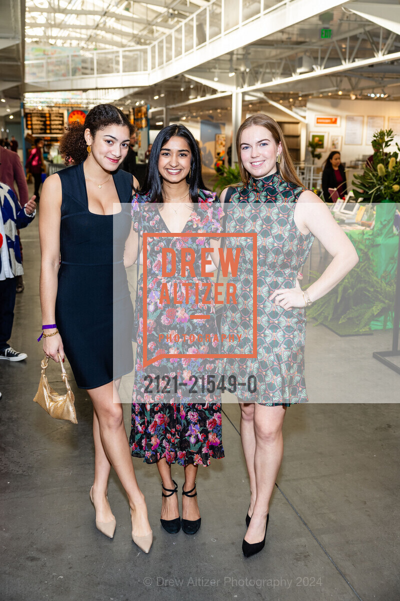 Bristol Fales-Hill, Saffron Agrawal, Paton Roberts, FOG Design + Art Preview Gala, Fort Mason Center Festival Pavilion. SF, CA 94123 US, January 17th, 2024, Photo #2121-21549-0 Bristol Fales-Hill, Saffron Agrawal, Paton Roberts, Photo #2121-21549-0