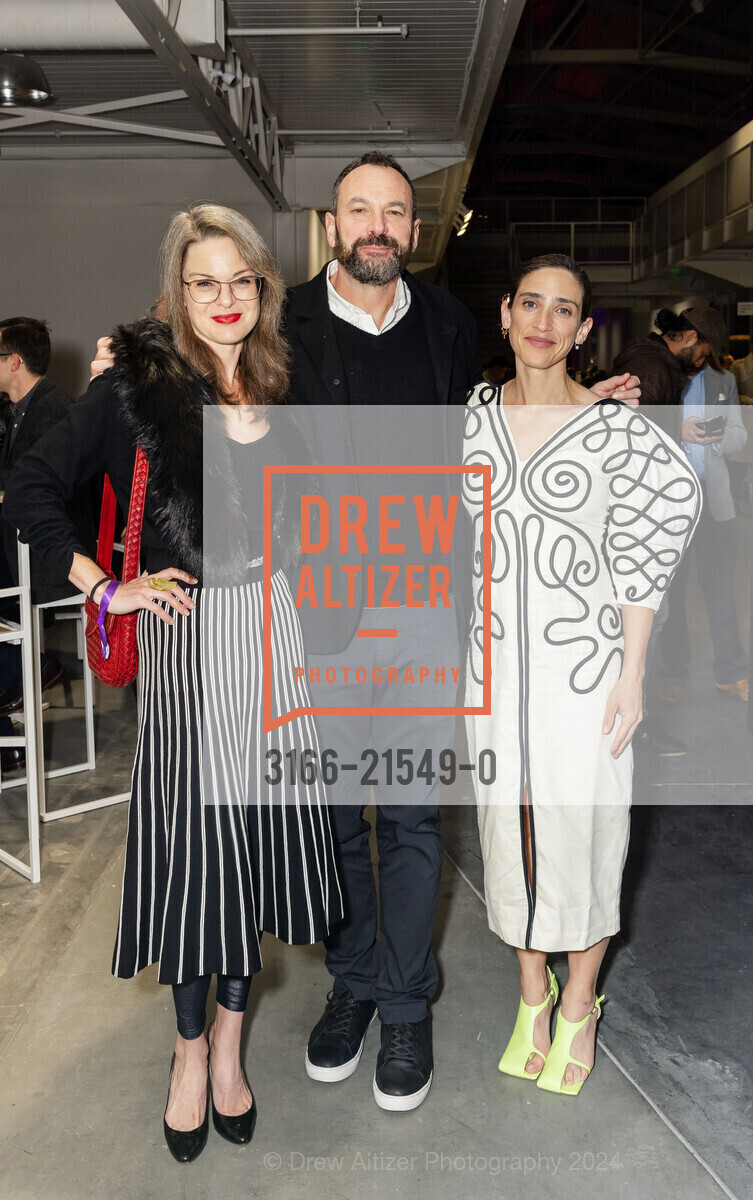 Jessica Shaefer, Jordan Kurland, Rachel Been, FOG Design + Art Preview Gala, Fort Mason Center Festival Pavilion. SF, CA 94123 US, January 17th, 2024, Photo #3166-21549-0 Jessica Shaefer, Jordan Kurland, Rachel Been, Photo #3166-21549-0