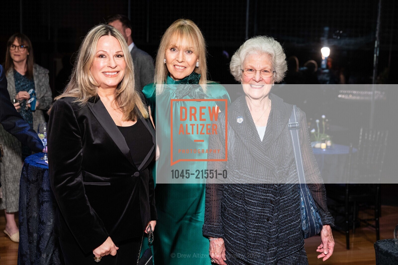 Carolyne Zinko, Christine Suppes, Sandra Bessières, FAMSF FASHIONING SAN FRANCISCO Opening 2024, de Young Museum. 50 Hagiwara Tea Garden Dr, SF, CA 94118 US, January 18th, 2024, Photo #1045-21551-0 Carolyne Zinko, Christine Suppes, Sandra Bessières, Photo #1045-21551-0