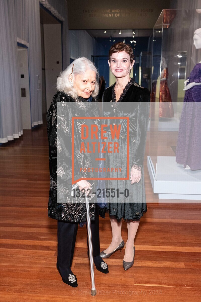 Denise Hale, Denise Littlefield Sobel, FAMSF FASHIONING SAN FRANCISCO Opening 2024, de Young Museum. 50 Hagiwara Tea Garden Dr, SF, CA 94118 US, January 18th, 2024, Photo #1322-21551-0 Denise Hale, Denise Littlefield Sobel, Photo #1322-21551-0