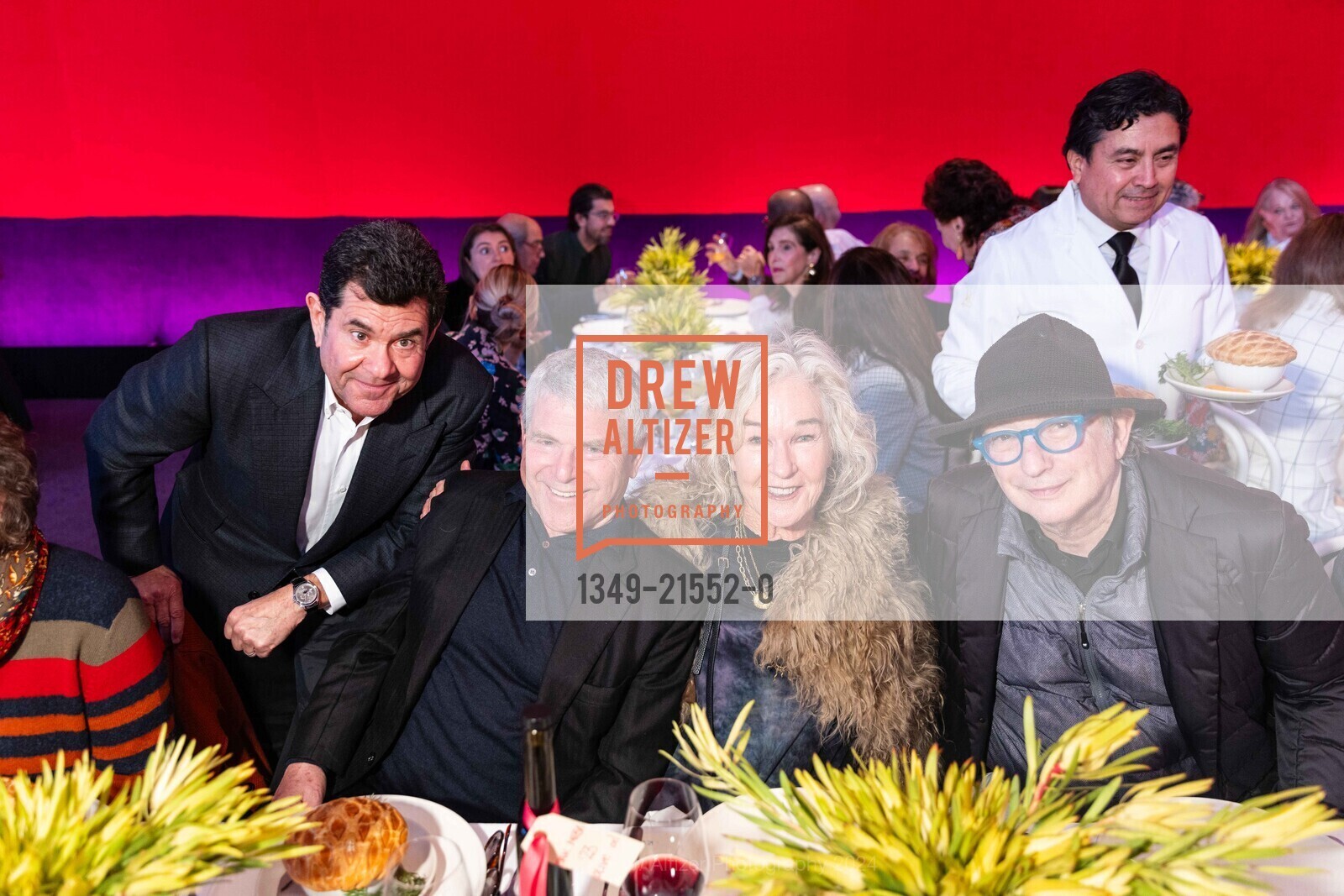 John Pritzker, Joshua Robison, Susie Buell, Michael Tilson Thomas, FOG Luncheon Honoring Stanlee Gatti, Fort Mason Center Festival Pavilion. SF, CA 94123 US, January 19th, 2024, Photo #1349-21552-0 John Pritzker, Joshua Robison, Susie Buell, Michael Tilson Thomas, Photo #1349-21552-0