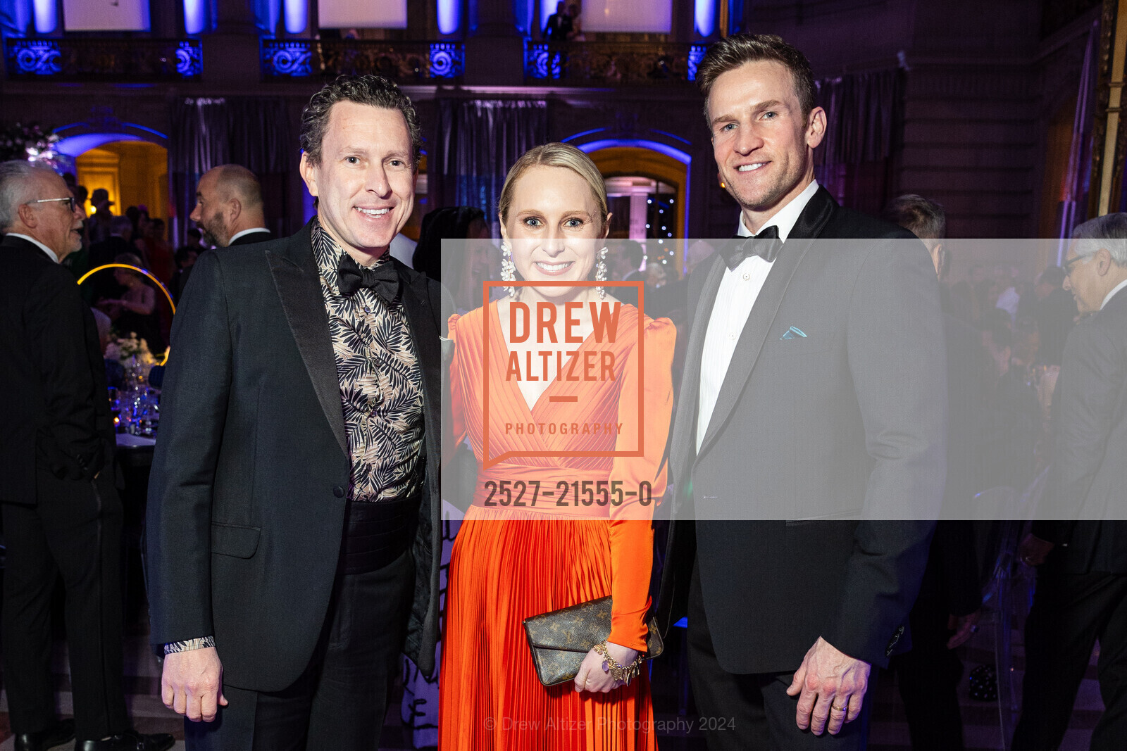 Jacob Langfelder, Savannah Ryder, Claybourne Elder, San Francisco Ballet Gala Opening Celebration 2024, San Francisco City Hall. 1 Dr Carlton B Goodlett Pl, SF, CA 94102 US, January 24th, 2024, Photo #2527-21555-0 Jacob Langfelder, Savannah Ryder, Claybourne Elder, Photo #2527-21555-0