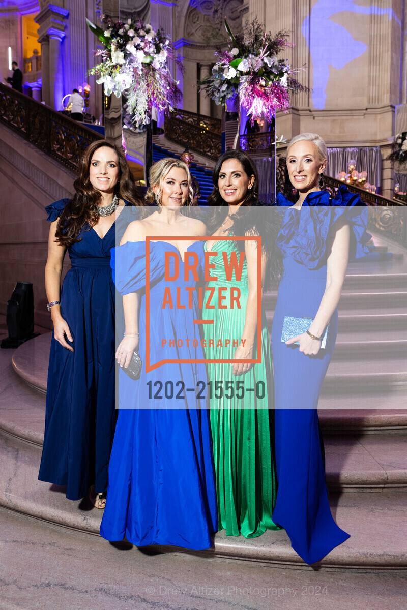 Kristin Hagan Sprincin, Michelle Harris, Terra Sollman, Betsy Linder, San Francisco Ballet Gala Opening Celebration 2024, San Francisco City Hall. 1 Dr Carlton B Goodlett Pl, SF, CA 94102 US, January 24th, 2024, Photo #1202-21555-0 Kristin Hagan Sprincin, Michelle Harris, Terra Sollman, Betsy Linder, Photo #1202-21555-0