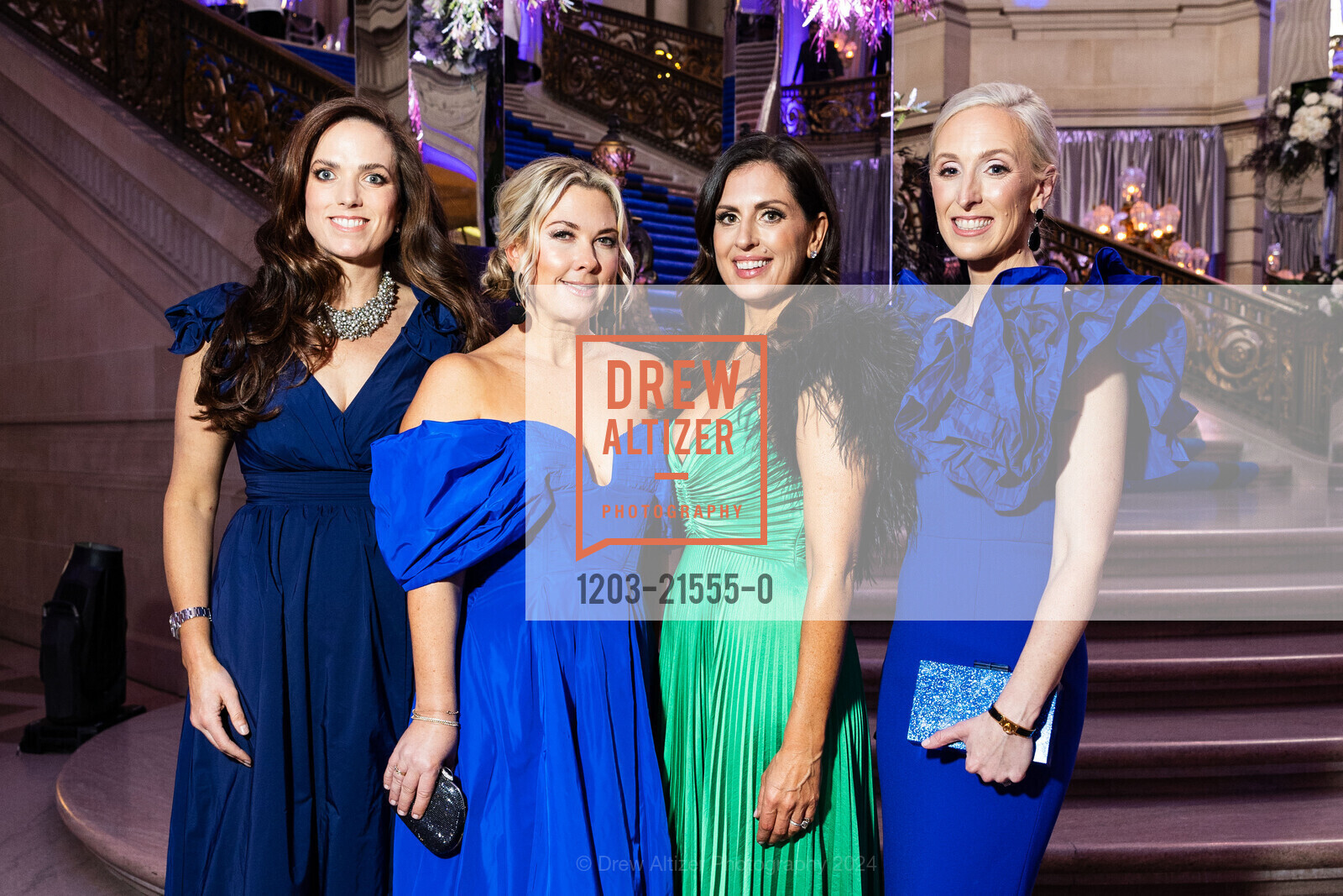 Kristin Hagan Sprincin, Michelle Harris, Terra Sollman, Betsy Linder, San Francisco Ballet Gala Opening Celebration 2024, San Francisco City Hall. 1 Dr Carlton B Goodlett Pl, SF, CA 94102 US, January 24th, 2024, Photo #1203-21555-0 Kristin Hagan Sprincin, Michelle Harris, Terra Sollman, Betsy Linder, Photo #1203-21555-0