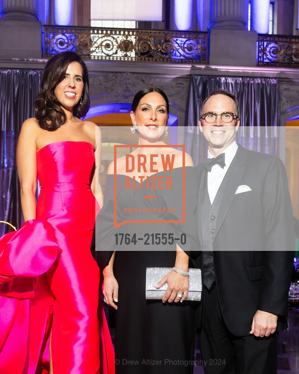 Pam Preston, Stefanie Roumeliotes, Chip Zecher, San Francisco Ballet Gala Opening Celebration 2024, San Francisco City Hall. 1 Dr Carlton B Goodlett Pl, SF, CA 94102 US, January 24th, 2024, Photo #1764-21555-0 Pam Preston, Stefanie Roumeliotes, Chip Zecher, Photo #1764-21555-0