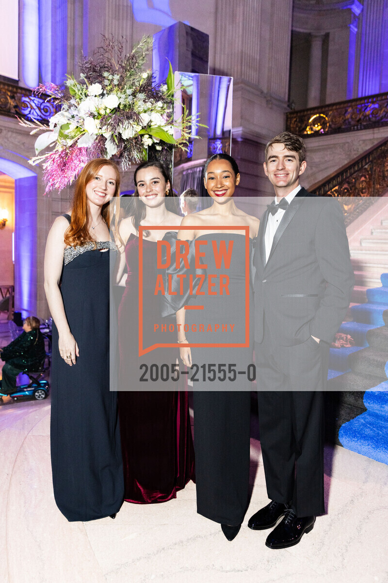 Mackenzie Erdman, Ana Farrell, Natasha Batten, Scott McCuen, San Francisco Ballet Gala Opening Celebration 2024, San Francisco City Hall. 1 Dr Carlton B Goodlett Pl, SF, CA 94102 US, January 24th, 2024, Photo #2005-21555-0 Mackenzie Erdman, Ana Farrell, Natasha Batten, Scott McCuen, Photo #2005-21555-0