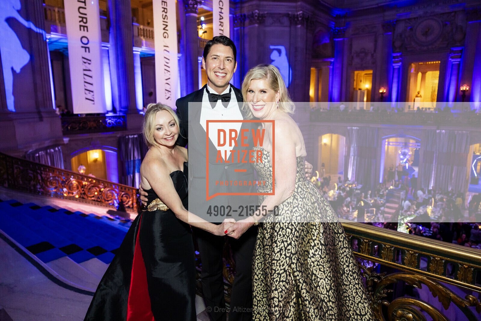 Rebecca Kaykas-Wolff, Jesse Lee Eller, Jennifer Brandenburg, San Francisco Ballet Gala Opening Celebration 2024, San Francisco City Hall. 1 Dr Carlton B Goodlett Pl, SF, CA 94102 US, January 24th, 2024, Photo #4902-21555-0 Rebecca Kaykas-Wolff, Jesse Lee Eller, Jennifer Brandenburg, Photo #4902-21555-0