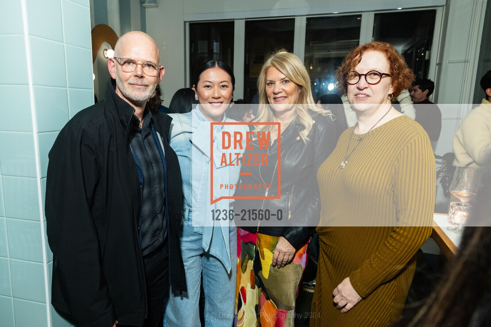Eric Hughes, Alicia Cheung, Robin Merwin, Beverly Renskers, AAPIDA NorCal Launch with designer Noz Nozawa, Hilda and Jesse. 701 Union St, SF, CA 94133 US, January 31st, 2024, Photo #1236-21560-0 Eric Hughes, Alicia Cheung, Robin Merwin, Beverly Renskers, Photo #1236-21560-0