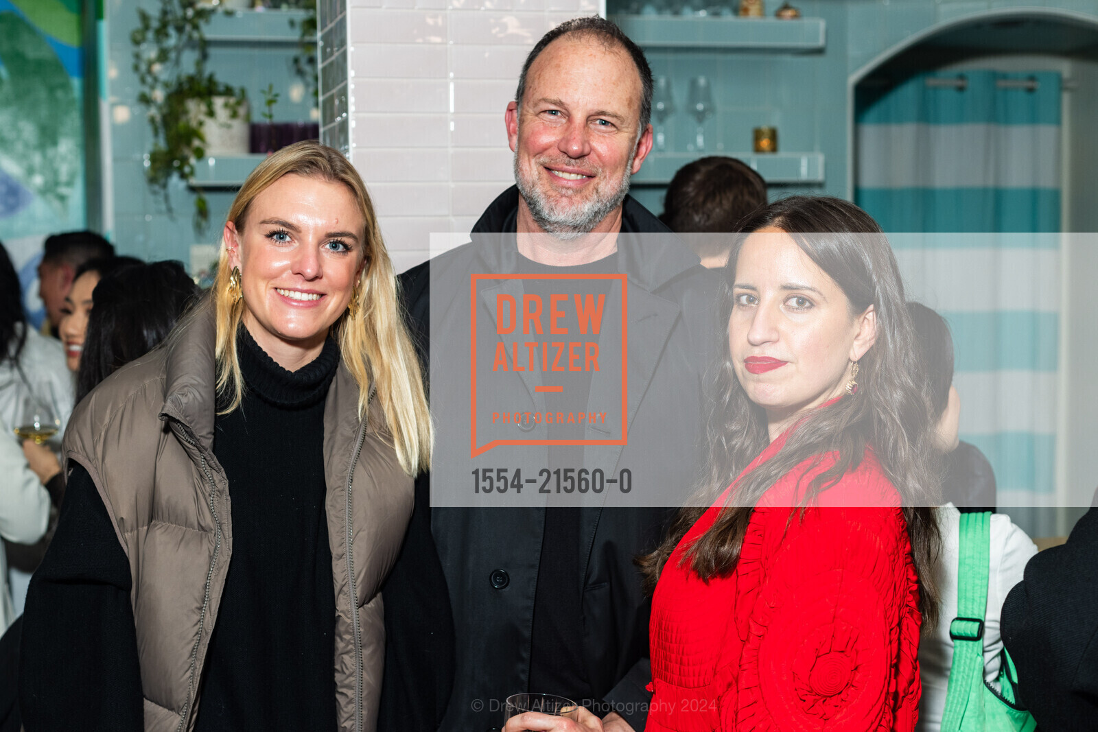 Verina Dohman, Tim O'Shea, Carmen Arguelles, AAPIDA NorCal Launch with designer Noz Nozawa, Hilda and Jesse. 701 Union St, SF, CA 94133 US, January 31st, 2024, Photo #1554-21560-0 Verina Dohman, Tim O'Shea, Carmen Arguelles, Photo #1554-21560-0