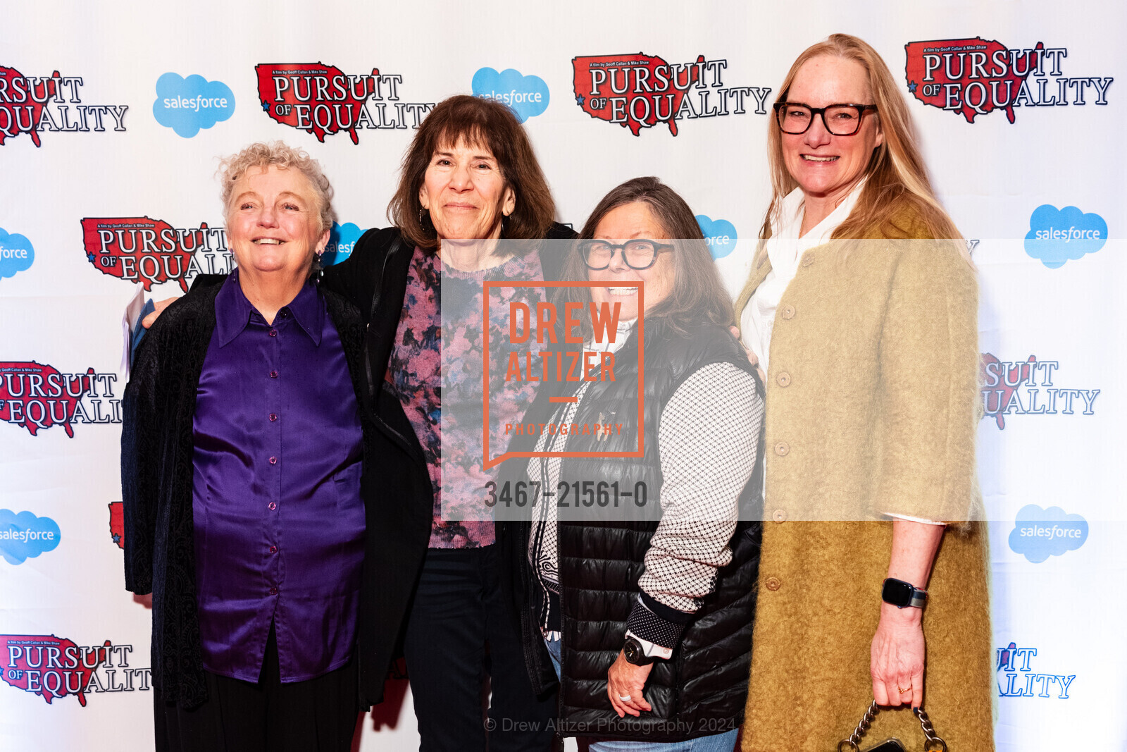 Mhel Kavanaugh-Lynch, Laura Fenster, Nanette Miller, Christina Pehl, 20th Anniversary Celebration Screening of PURSUIT OF EQUALITY, The Castro Theatre. 429 Castro St, SF, CA 94114 US, February 1st, 2024, Photo #3467-21561-0 Mhel Kavanaugh-Lynch, Laura Fenster, Nanette Miller, Christina Pehl, Photo #3467-21561-0