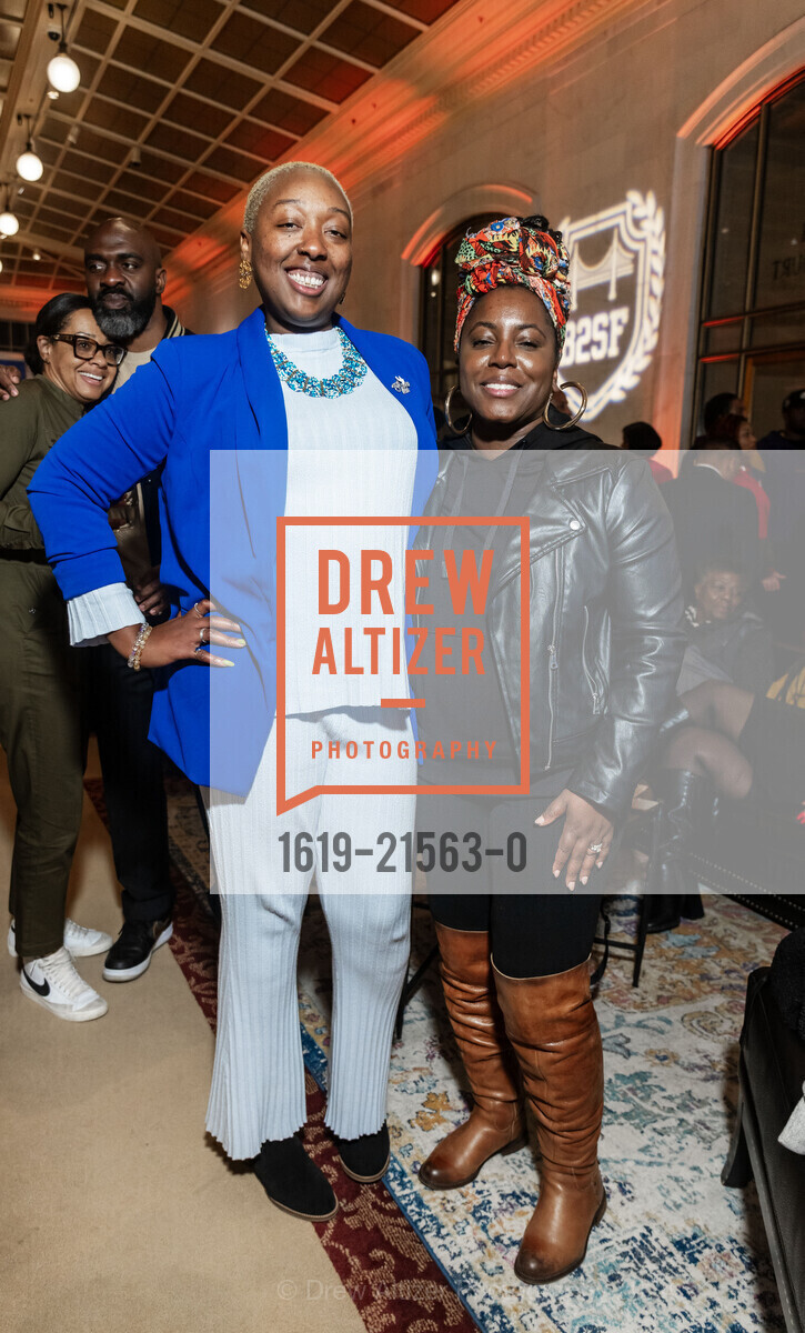 Devalin Jackson, Mauricha Robinson, Black 2 San Francisco Closing Reception 2024, SF City Hall North Light Court. 1 Dr Carlton B Goodlett Pl, SF, CA 94102 US, February 2nd, 2024, Photo #1619-21563-0 Devalin Jackson, Mauricha Robinson, Photo #1619-21563-0