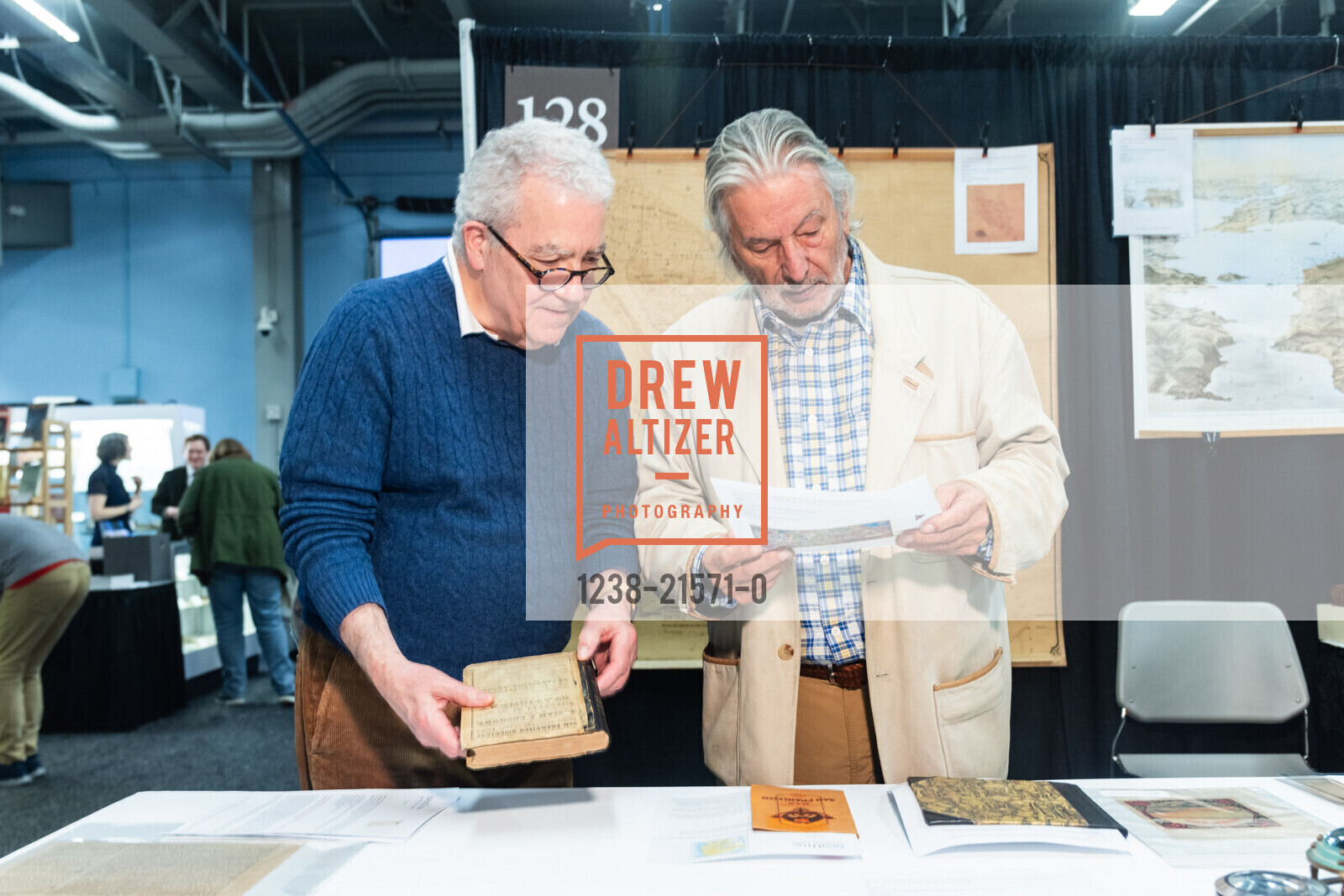 Rick Aboud, David Papale, 56th California International Antiquarian Book Fair, Pier 27. The Embarcadero, SF, CA 94111 US, Photo #1238-21571-0 Rick Aboud, David Papale, Photo #1238-21571-0