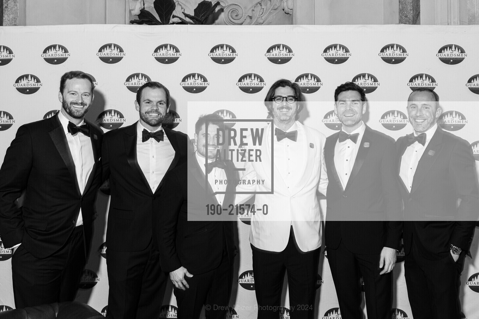 Michael Hodgkinson, Jonathan Cline, Christopher West, Luis Bacalao, Patrick Ponseti, Todd Elkins, The Guardsmen's 47th Annual Wine Auction, Palace Hotel, a Luxury Collection Hotel. 2 New Montgomery St, SF, CA 94105 US, February 10th, 2024, Photo #190-21574-0 Michael Hodgkinson, Jonathan Cline, Christopher West, Luis Bacalao, Patrick Ponseti, Todd Elkins, Photo #190-21574-0